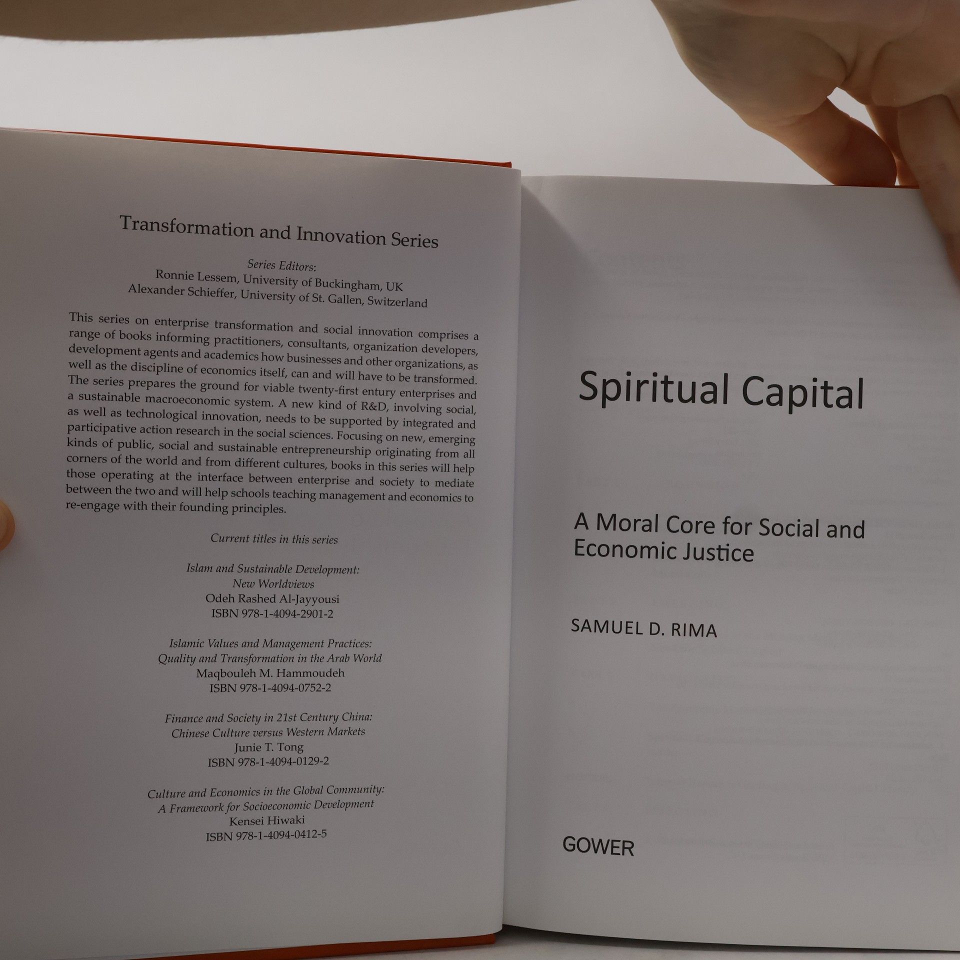 Samuel D. Rima Spiritual Capital