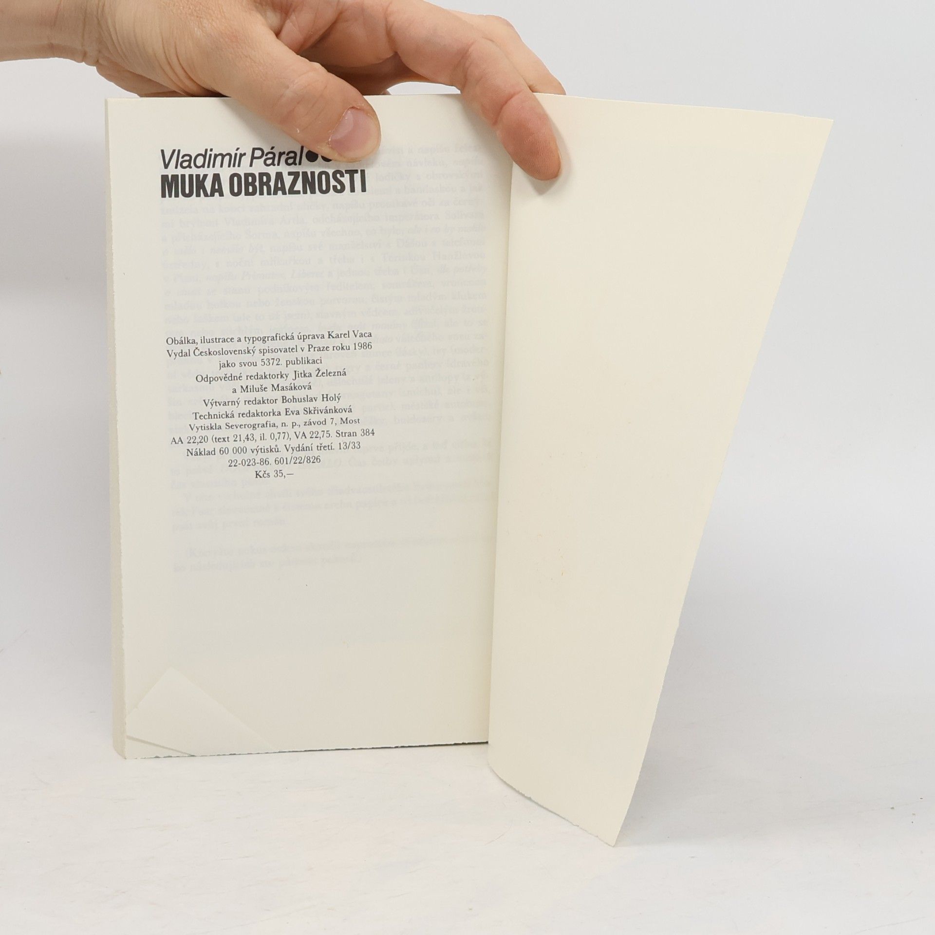 Vladimír Páral Muka obraznosti