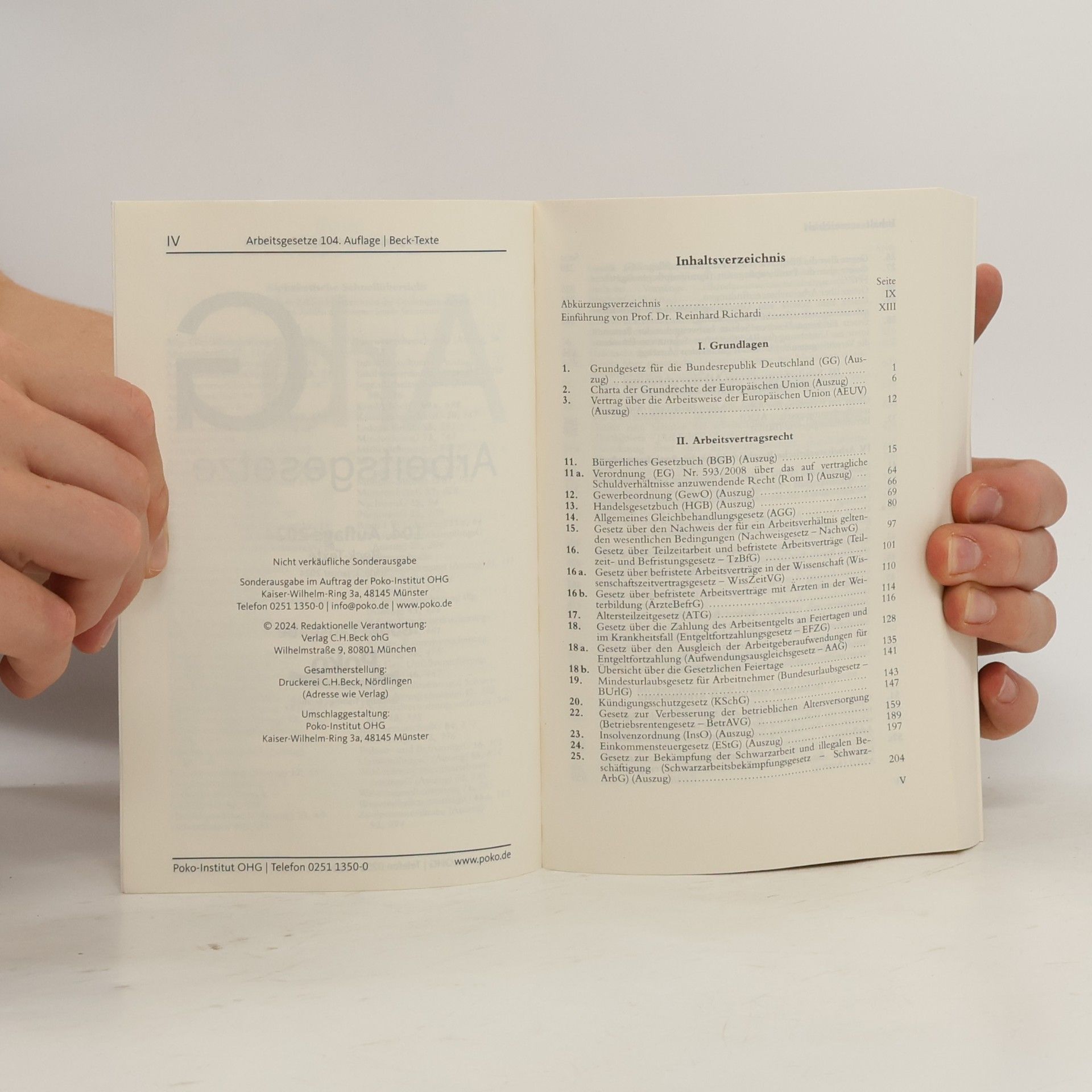Autorenkollektiv ArbG Arbeitgesetze
