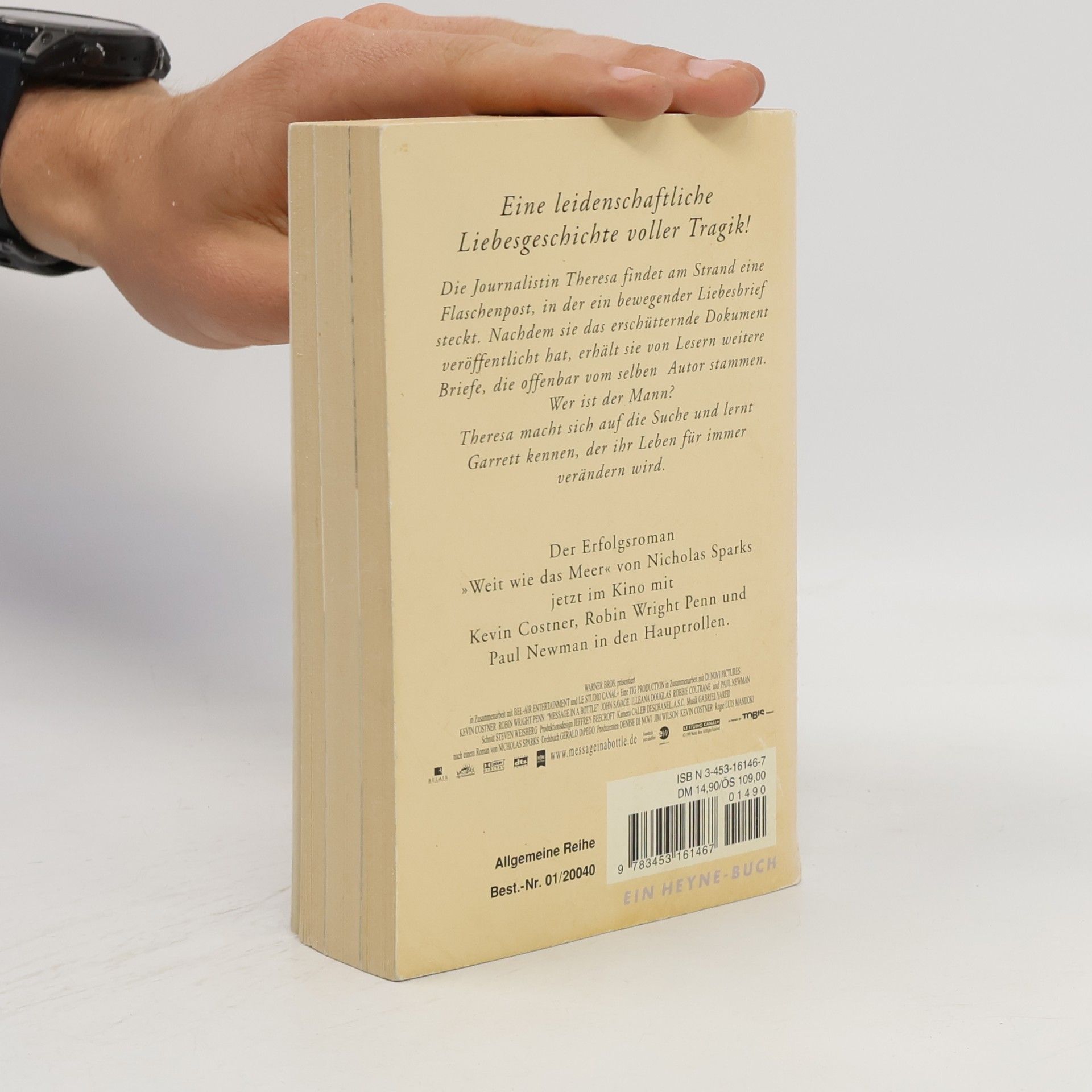 Nicholas Sparks Message in a Bottle. Weit wie das Meer