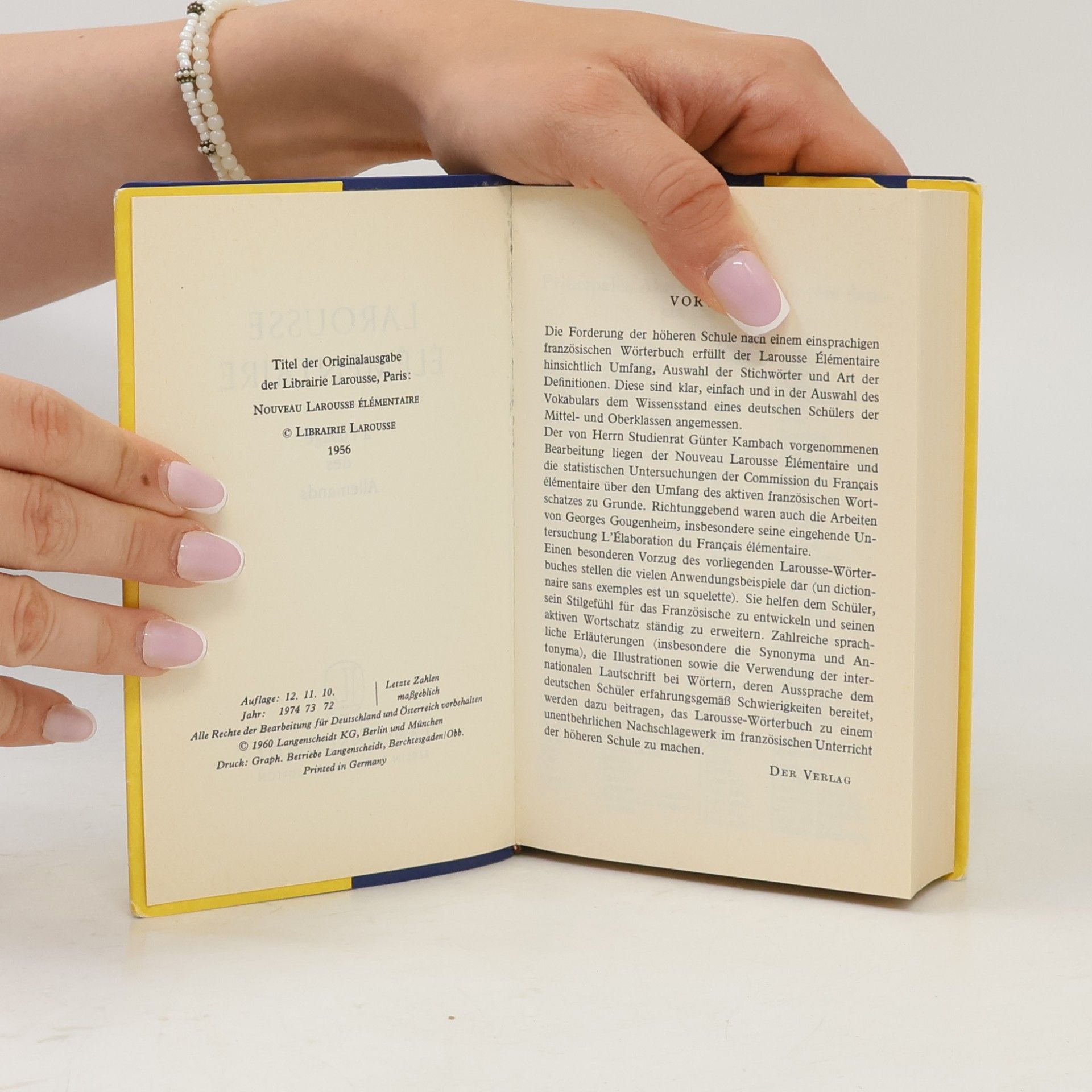 Autorenkollektiv Larousse élémentaire à l'usage des Allemands. Ein Schulwörterbuch mit französischen Definitionen]