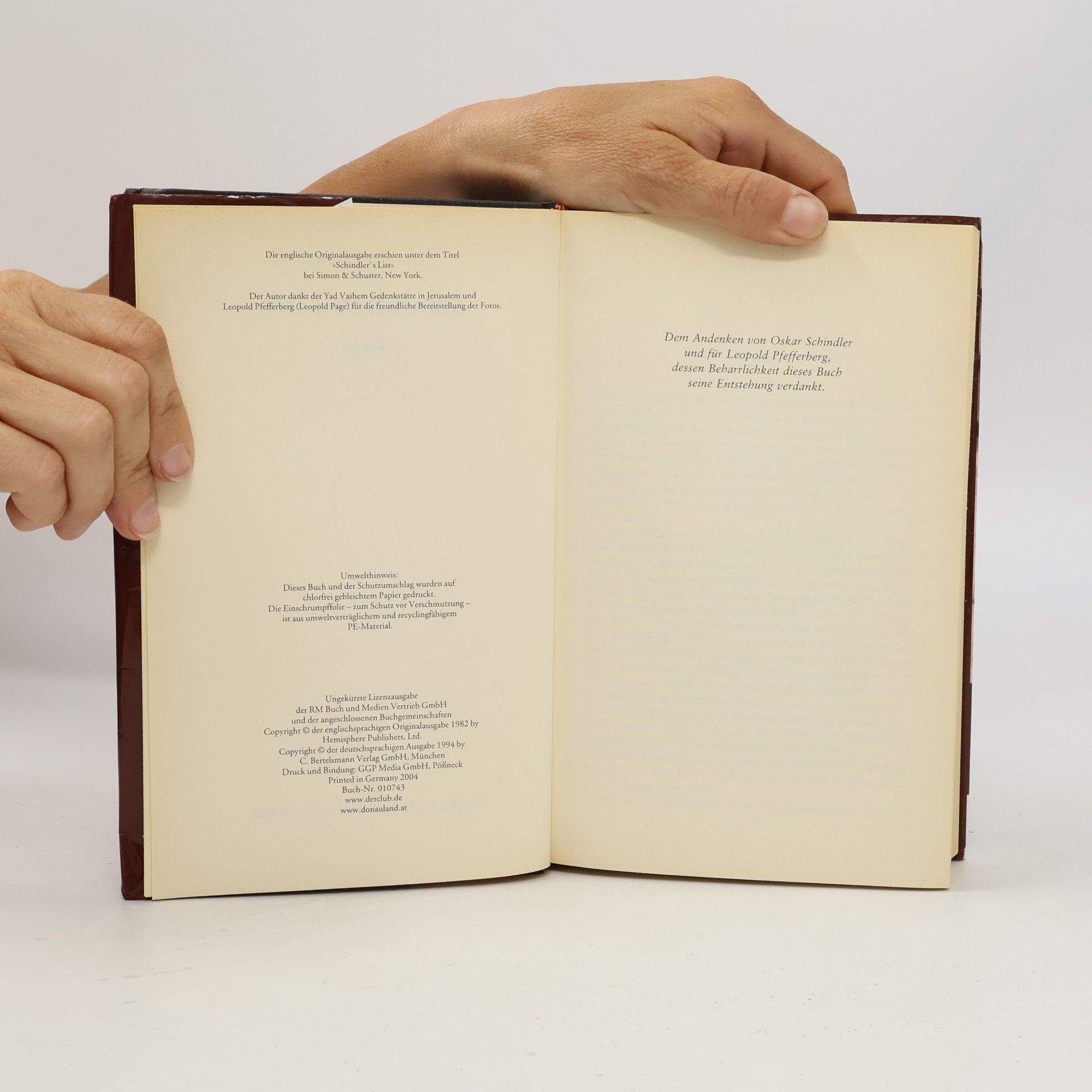 Thomas Keneally Schindlers Liste