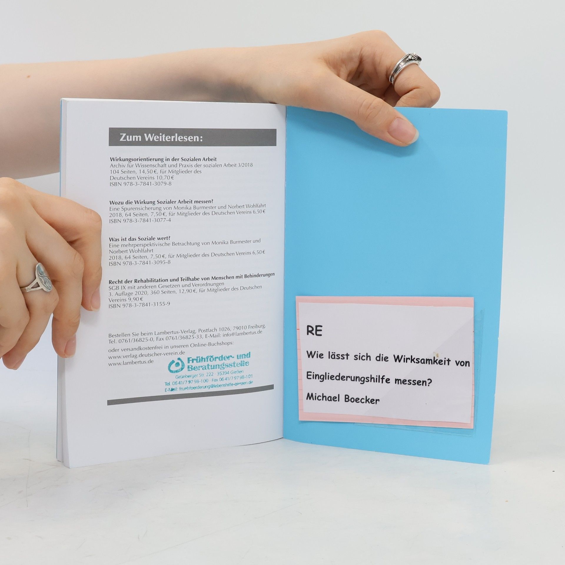 Michael Boecker Wie lässt sich die Wirksamkeit von Eingliederungshilfe messen? (SAK 26)