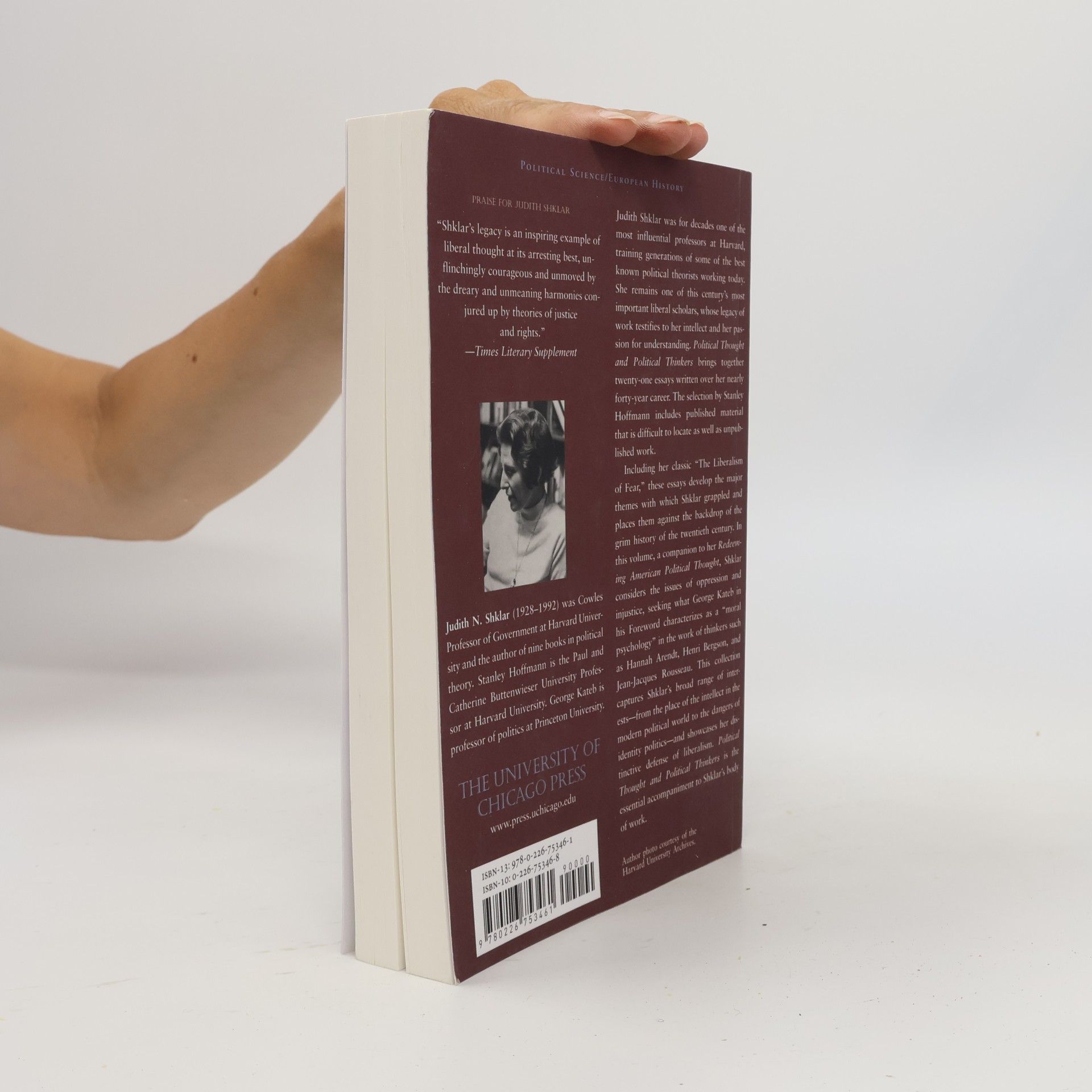 Judith Shklarová Political Thought and Political Thinkers