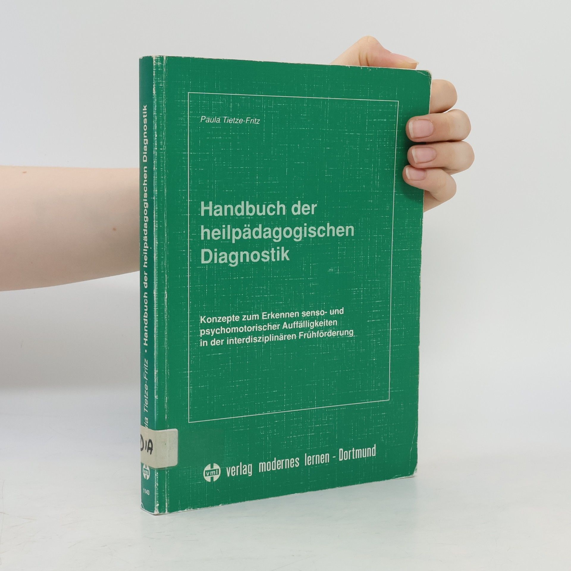 Paula Tietze-Fritz Handbuch der heilpädagogischen Diagnostik