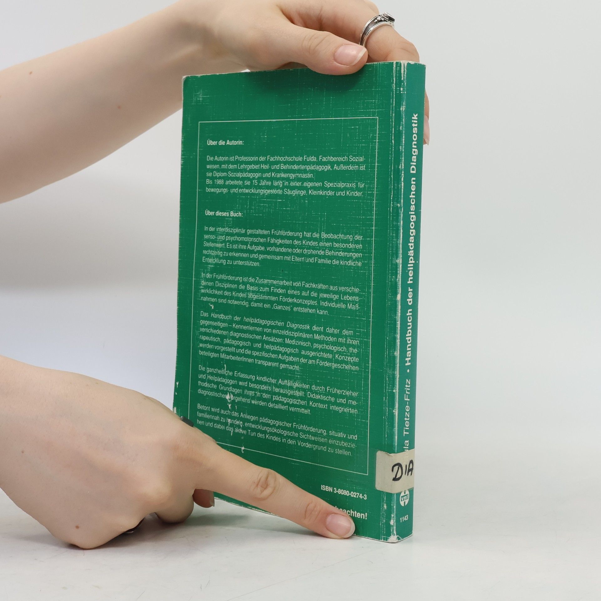Paula Tietze-Fritz Handbuch der heilpädagogischen Diagnostik