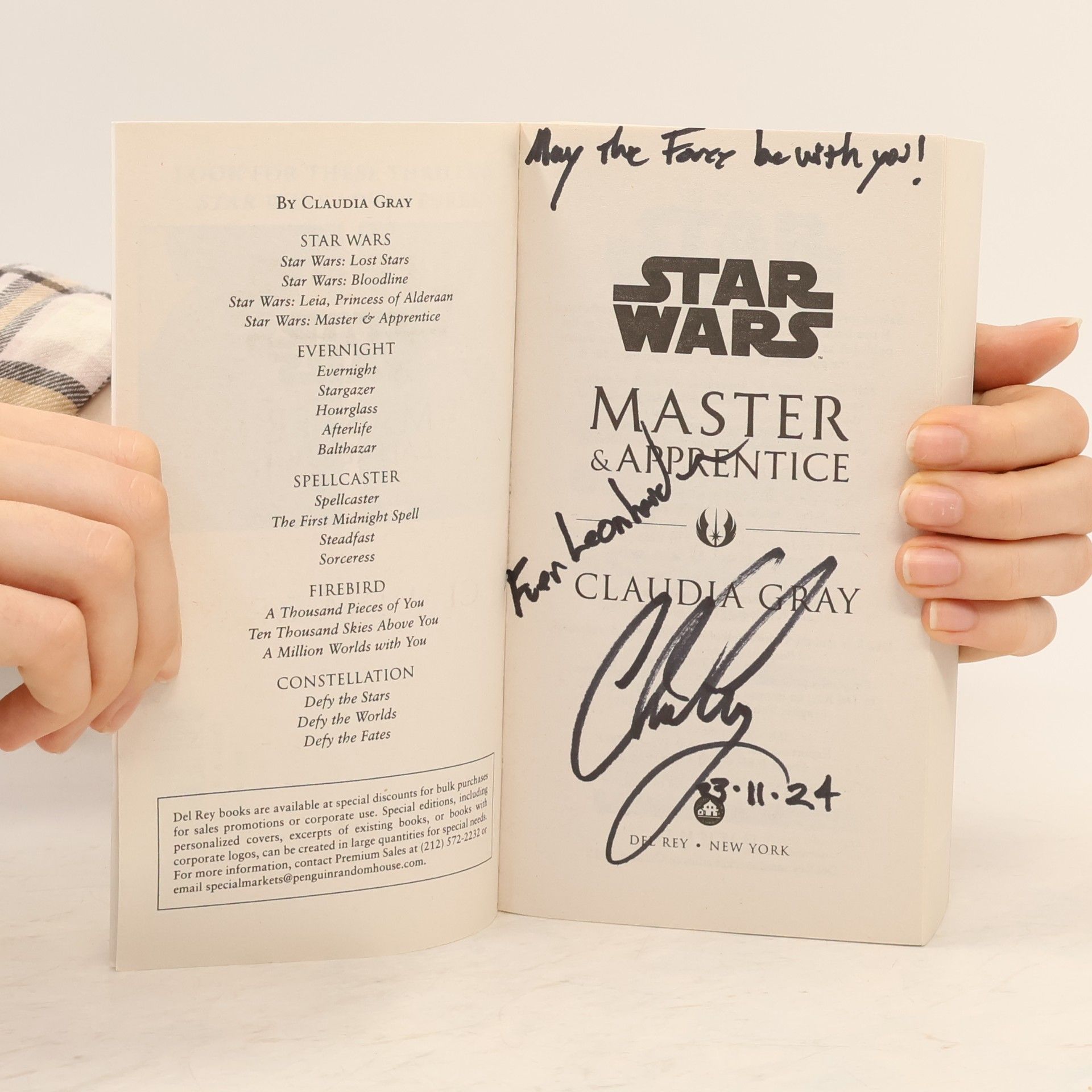 Claudia Gray Master & Apprentice (Star Wars)