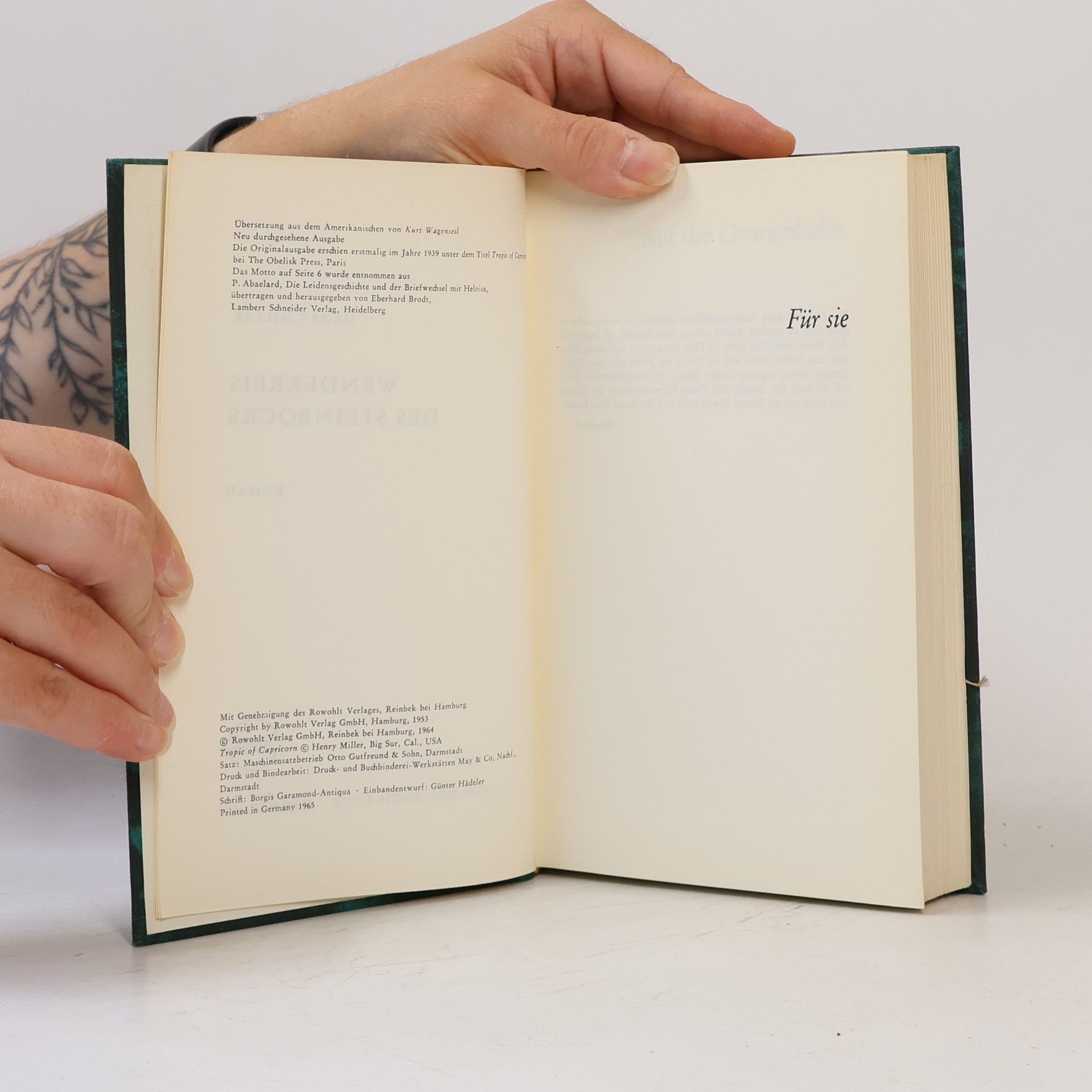 Henry Miller Wendekreis des Steinbocks