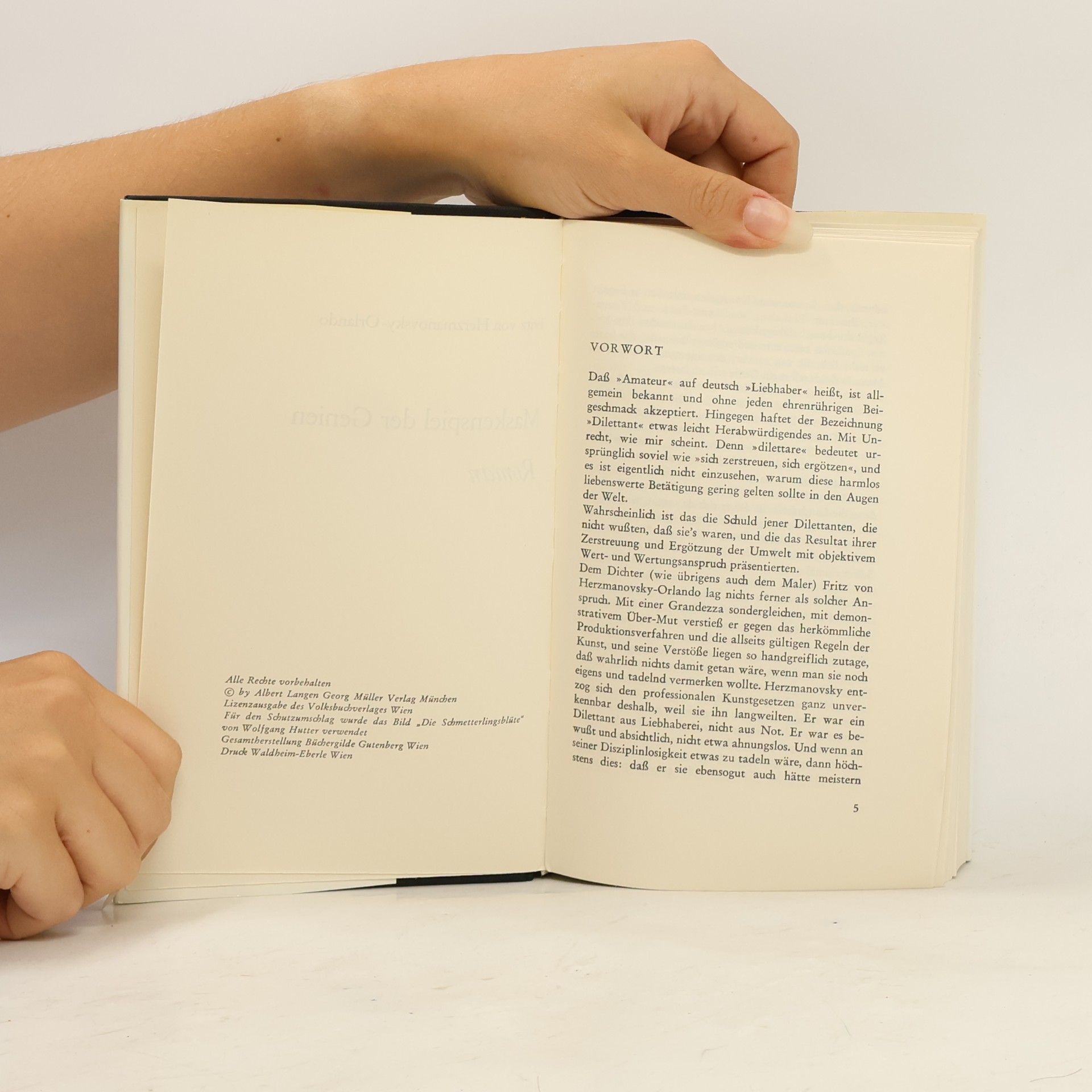 Fritz Herzmanovsky Orlando Maskenspiel der Genien