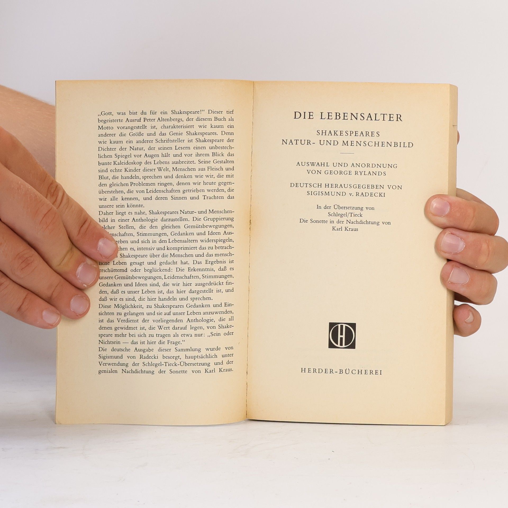 William Shakespeare Die Lebensalter : Shakespeares Natur- und Menschenbild