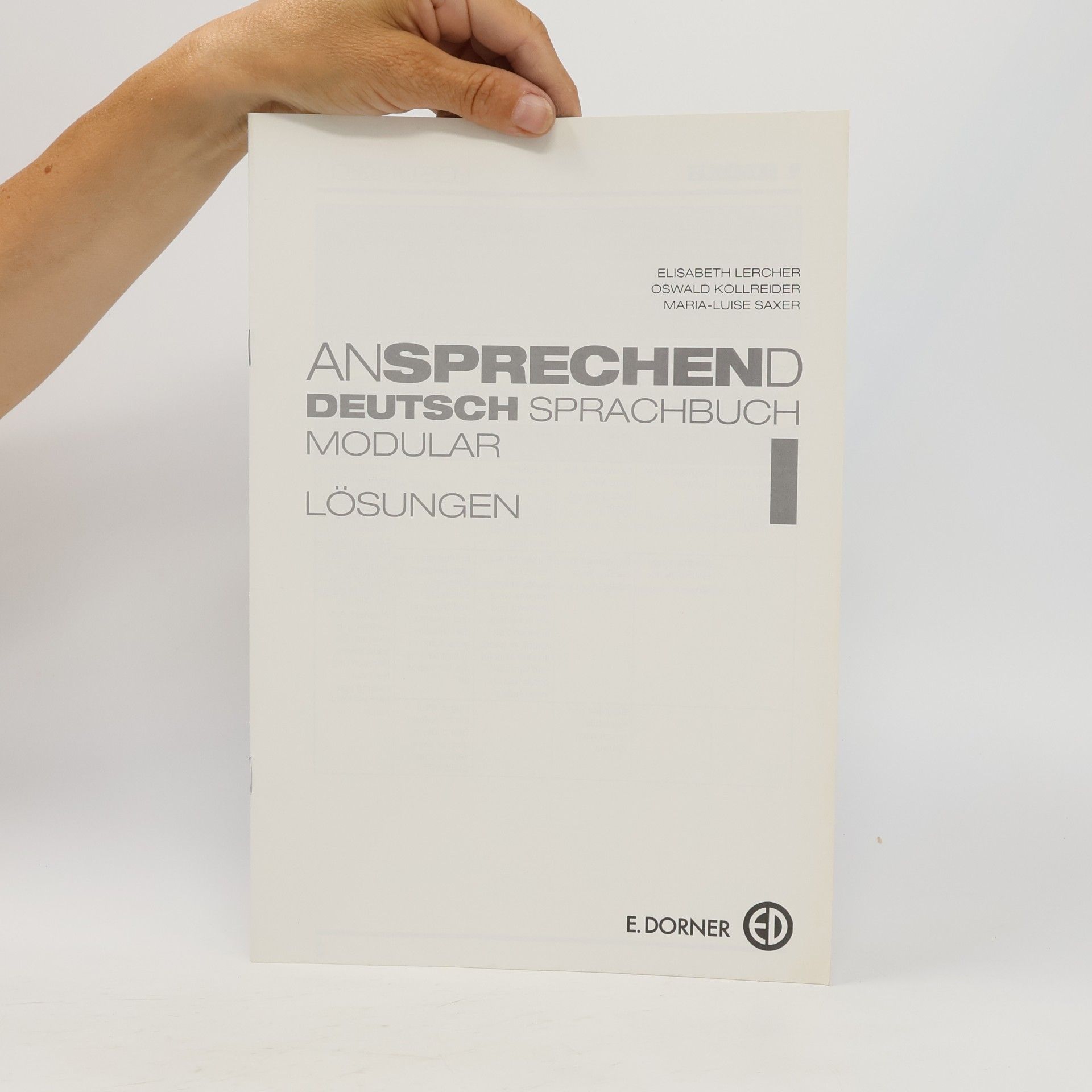 Maria-Luise Saxer Ansprechend Deutsch 1 Sprachbuch Modular