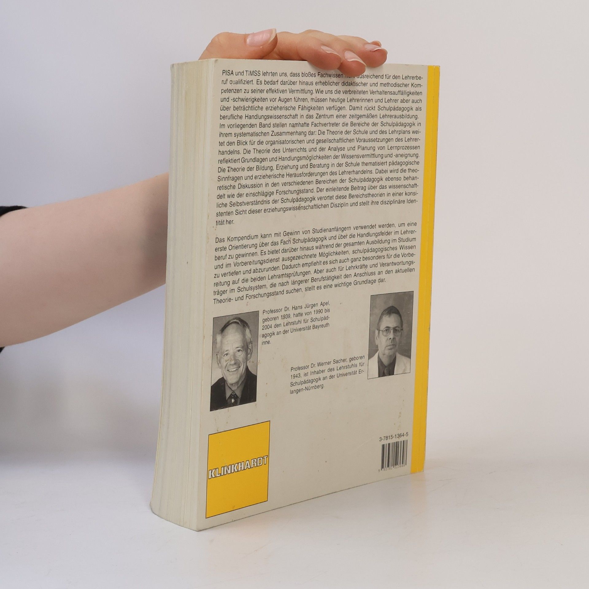 Hans Jürgen Apel Studienbuch Schulpädagogik