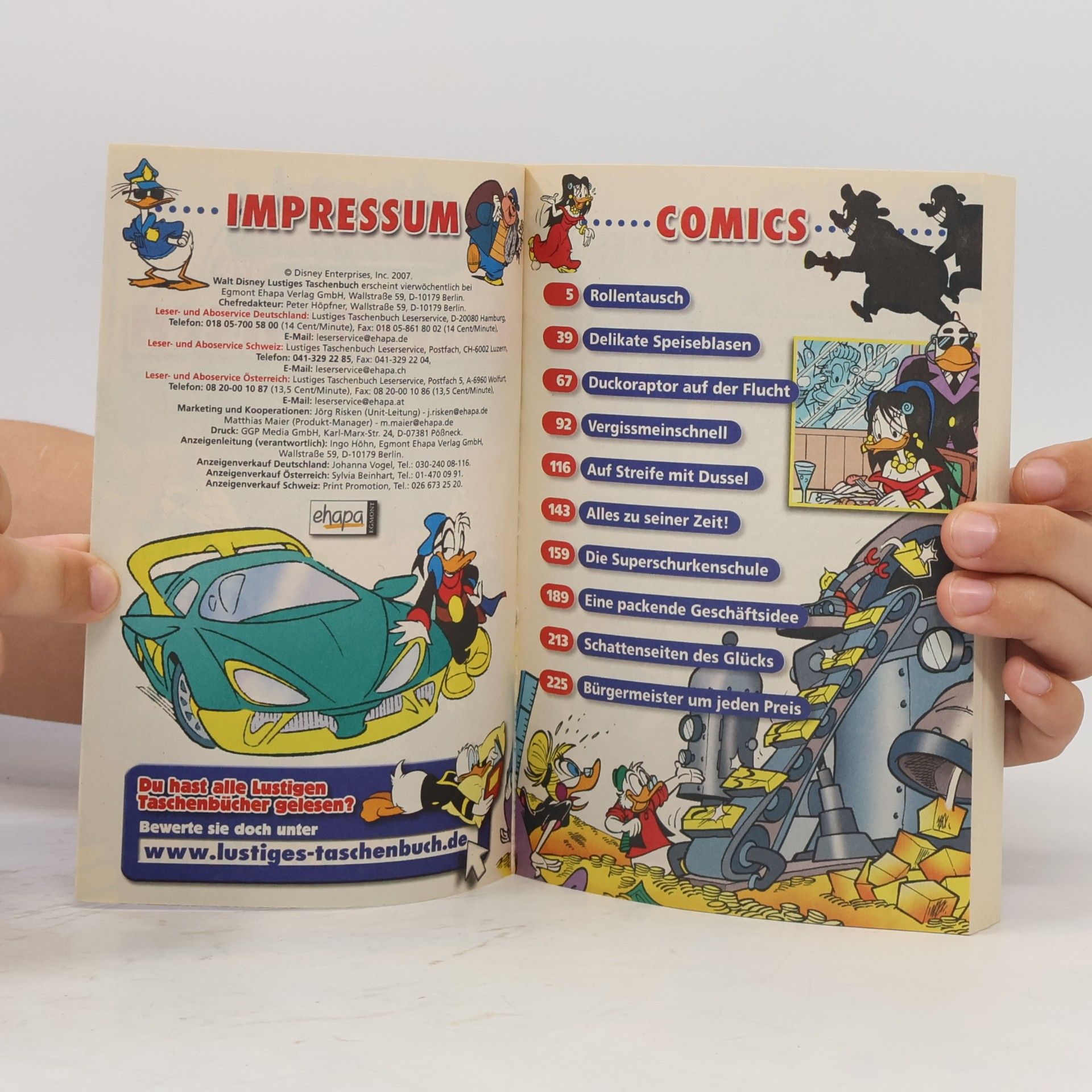 Walt Disney Lustiges Taschenbuch 370. Rollentausch