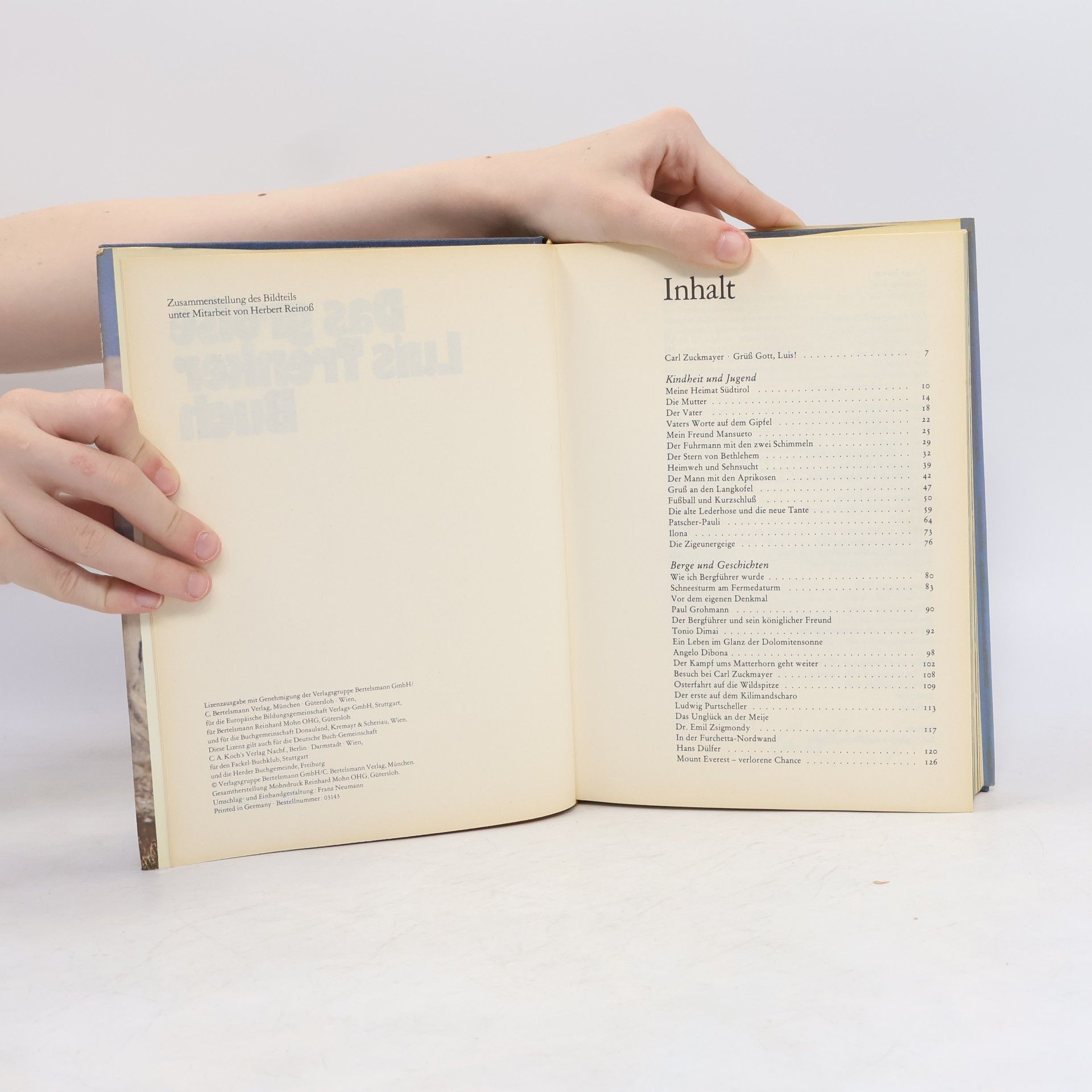 Carl Zuckmayer Das grosse Luis Trenker Buch