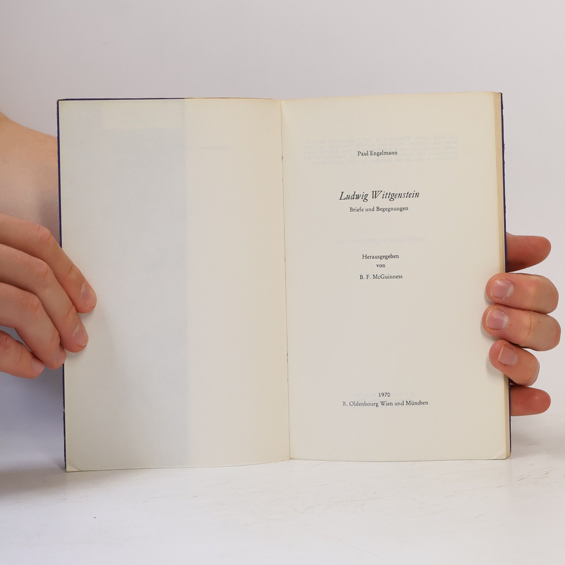 Paul Engelmann Ludwig Wittgenstein, Briefe und Begegnungen.