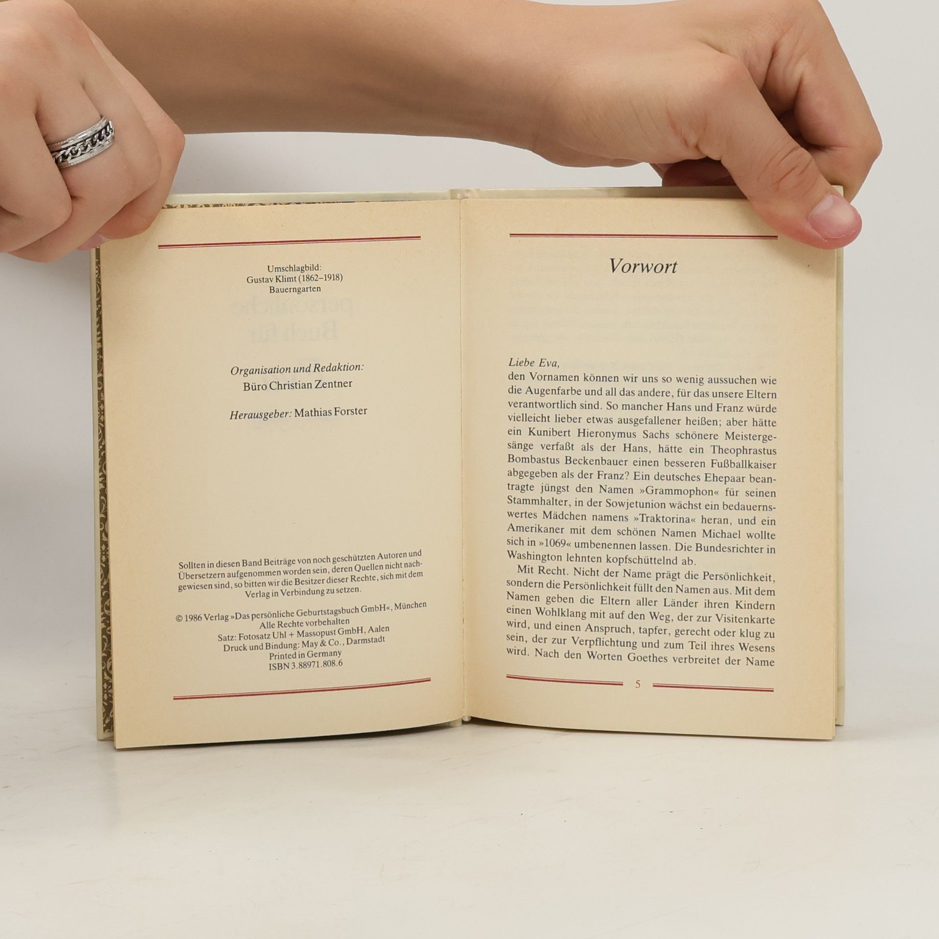 Das persönliche Buch für Eva