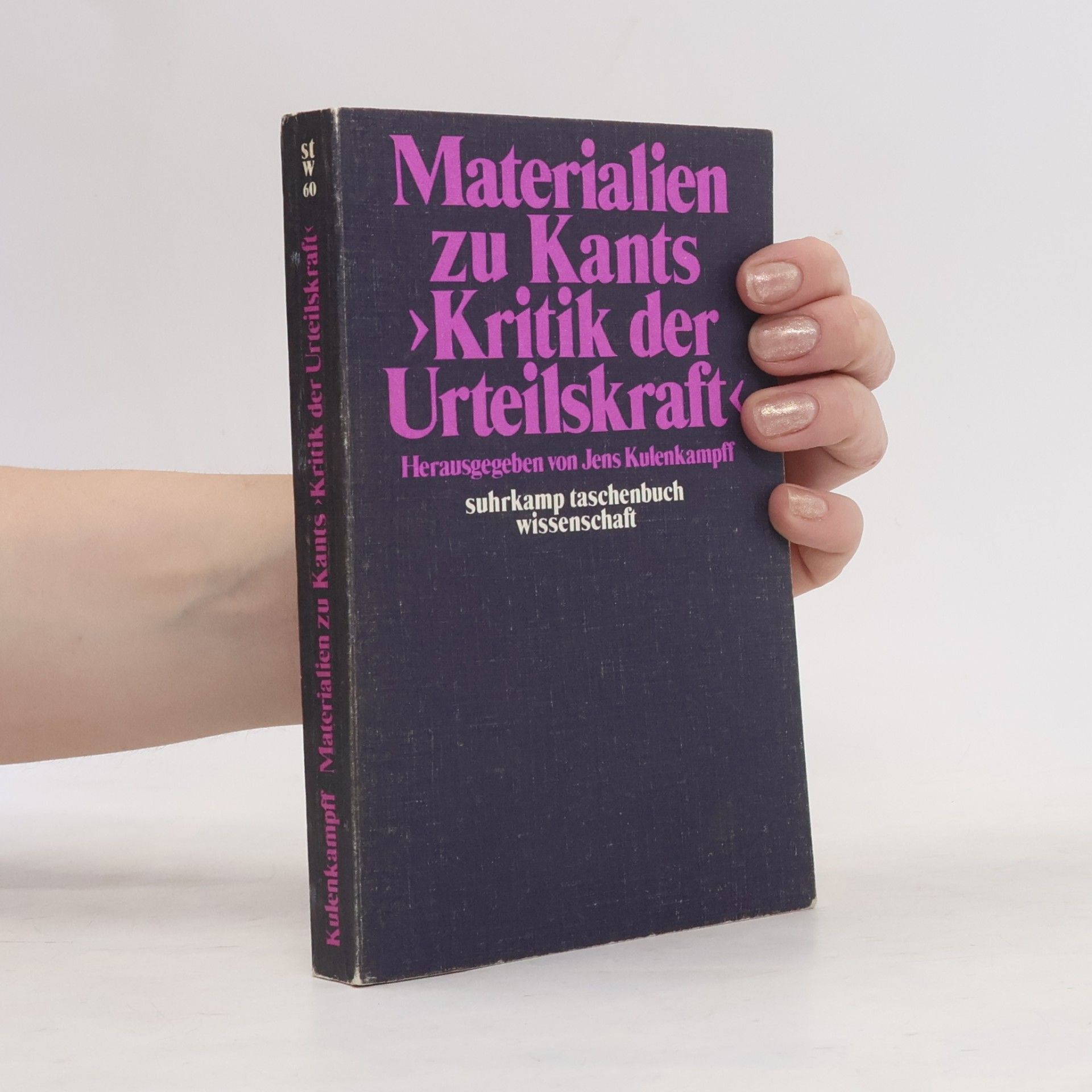 Jens Kulenkampff Suhrkamp Taschenbuch Wissenschaft - 60: Materialien zu Kants Kritik der Urteilskraft