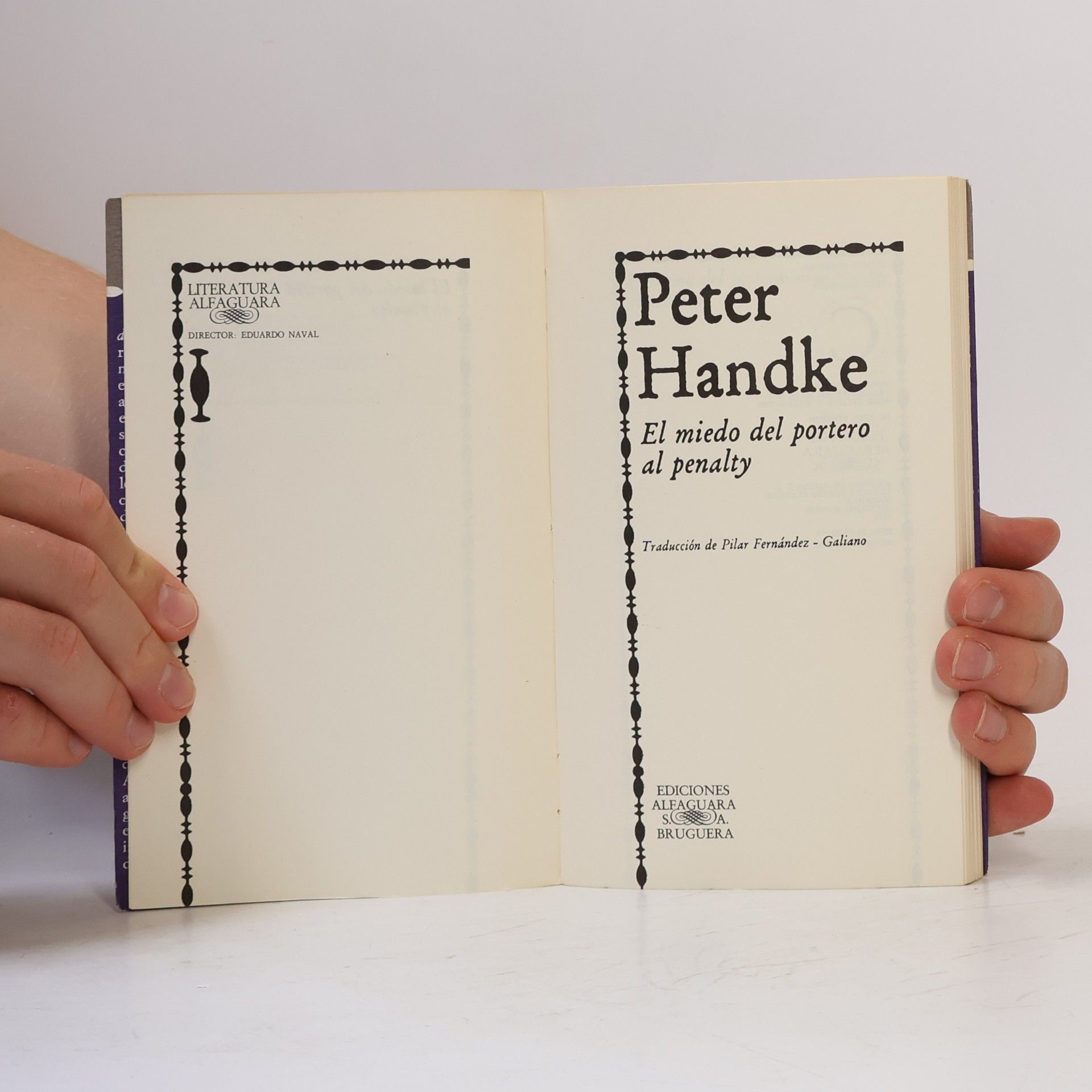 Peter Handke El miedo del portero al penalty