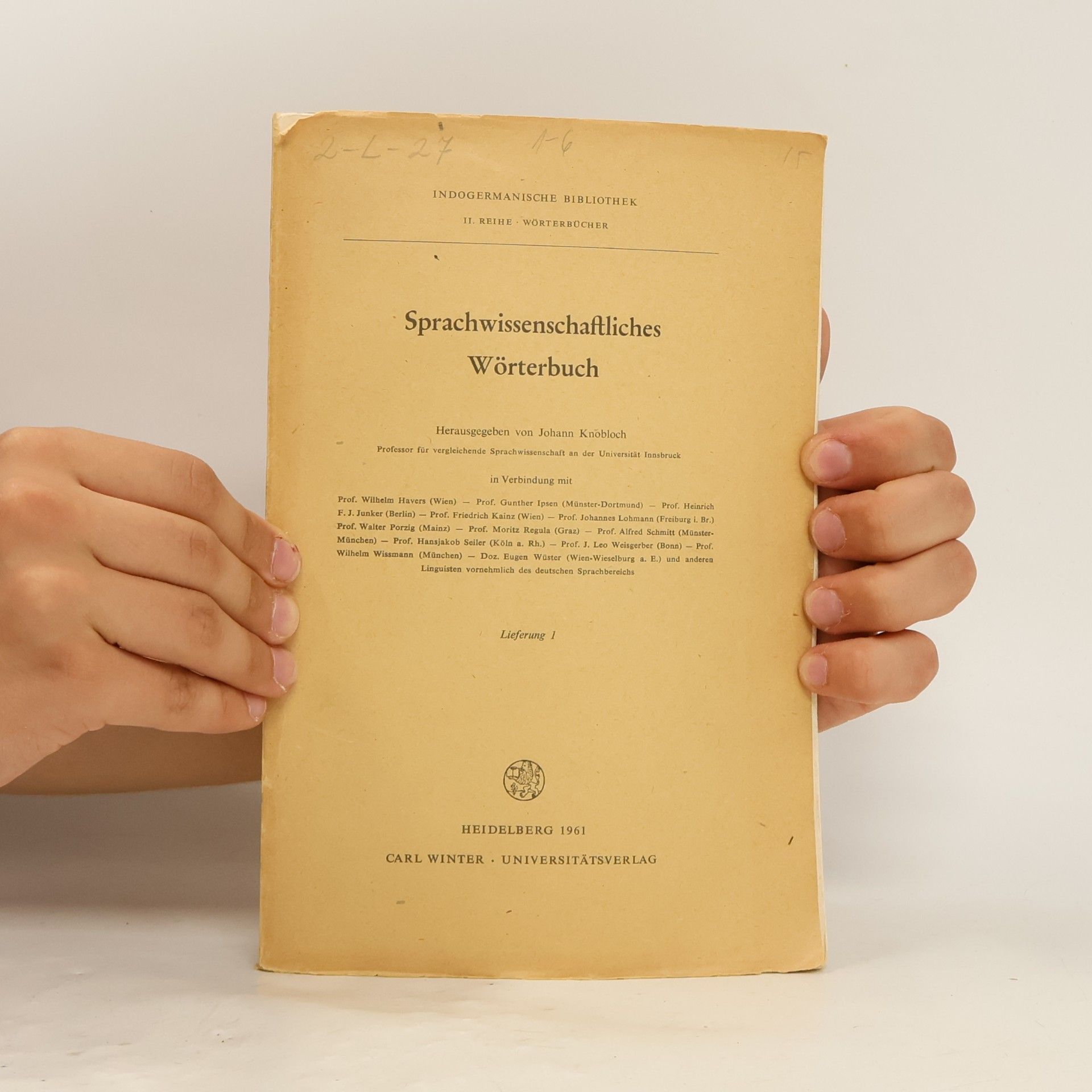 Johann Knobloch Sprachwissenschaftliches Wörterbuch