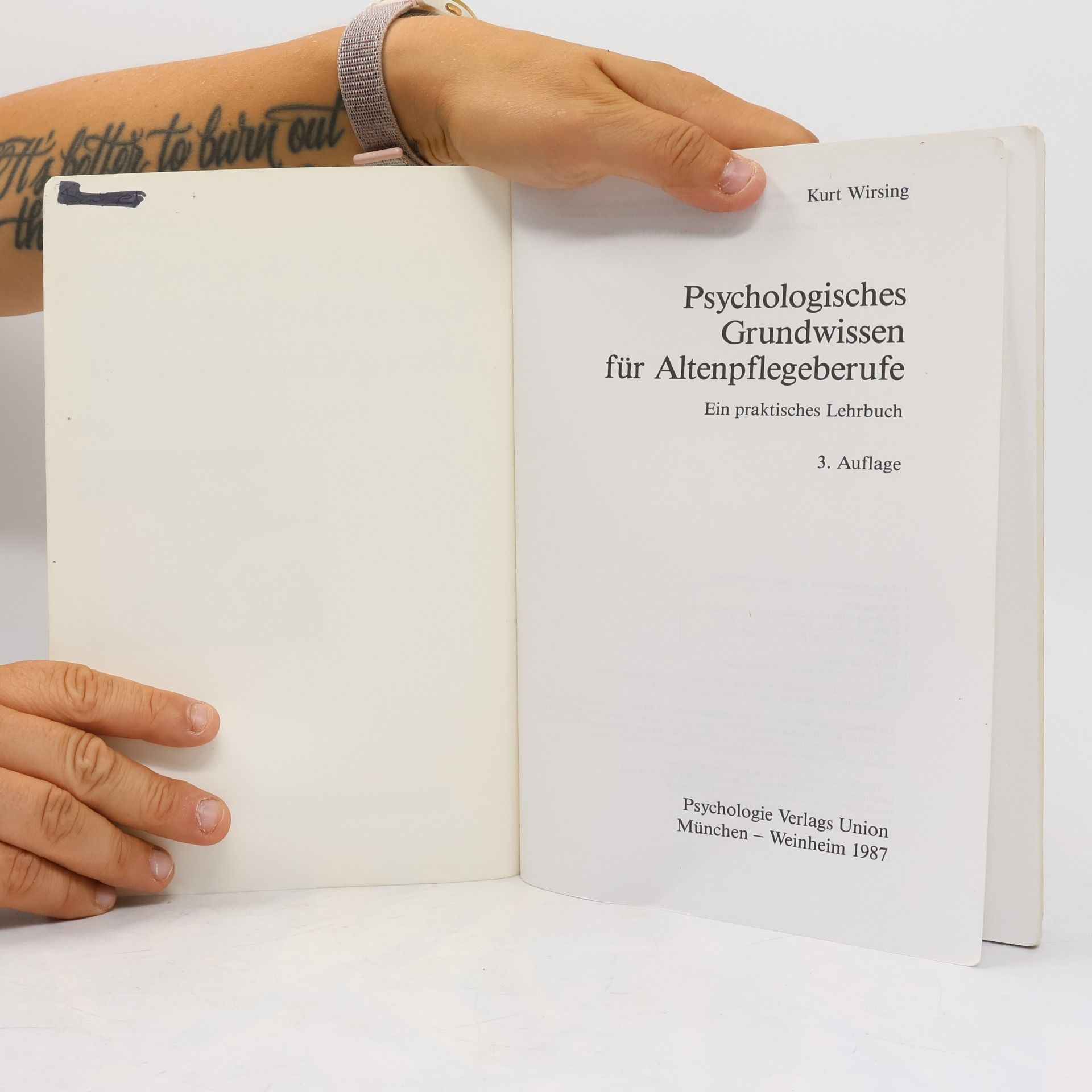 Kurt Wirsing Psychologisches Grundwissen für Altenpflegeberufe
