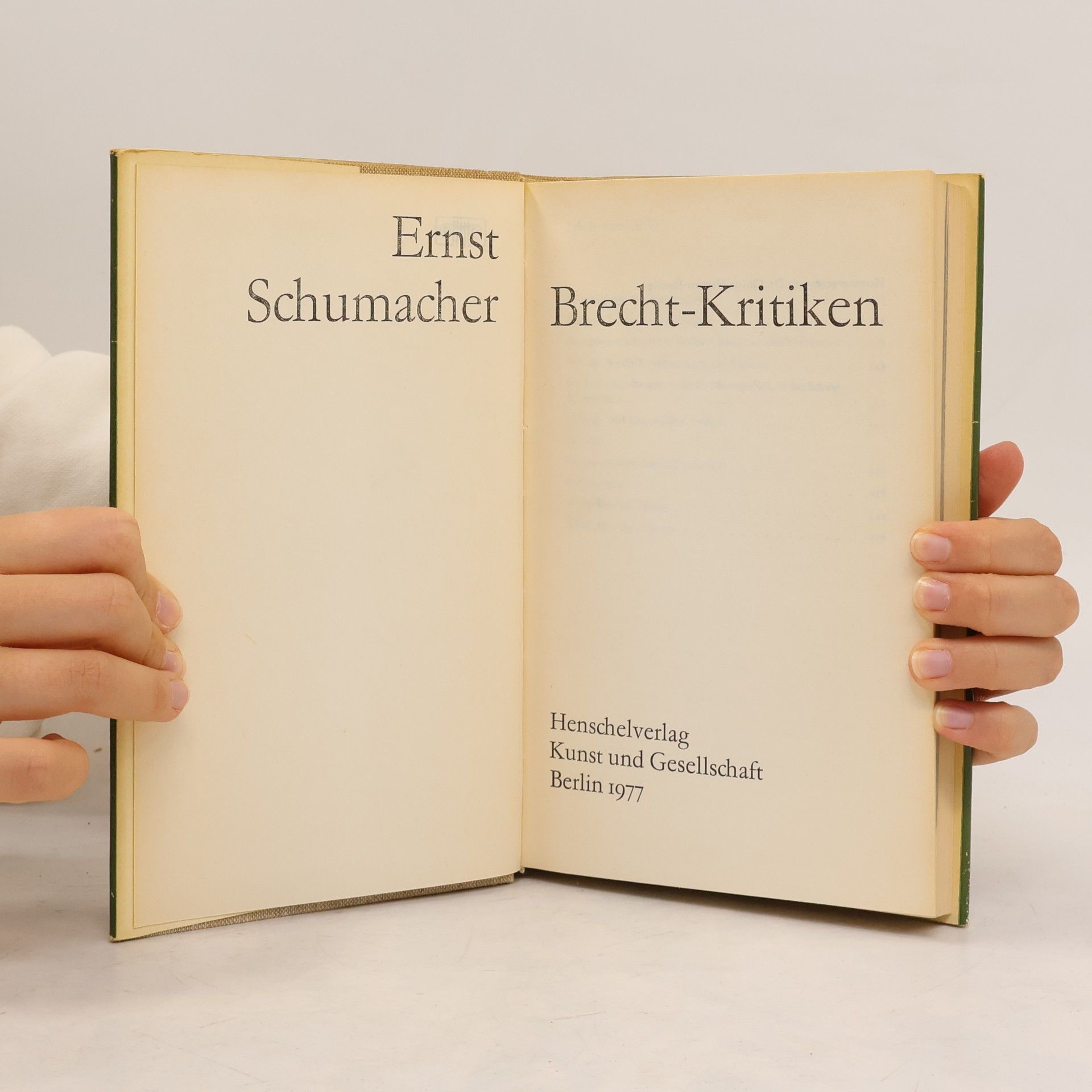 Ernst Schumacher Brecht - Kritiken
