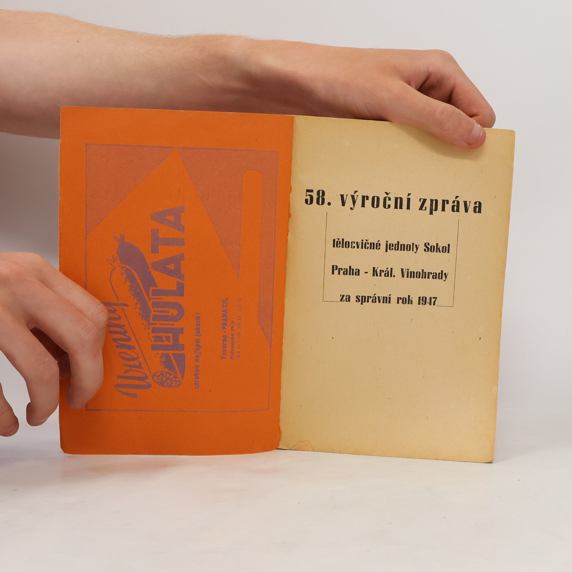 Doležal Josef a. kol Zvěsti - 58. výroční zpráva tělocvičné jednoty Sokol Královské Vinohrady (Obr, 112 s.)