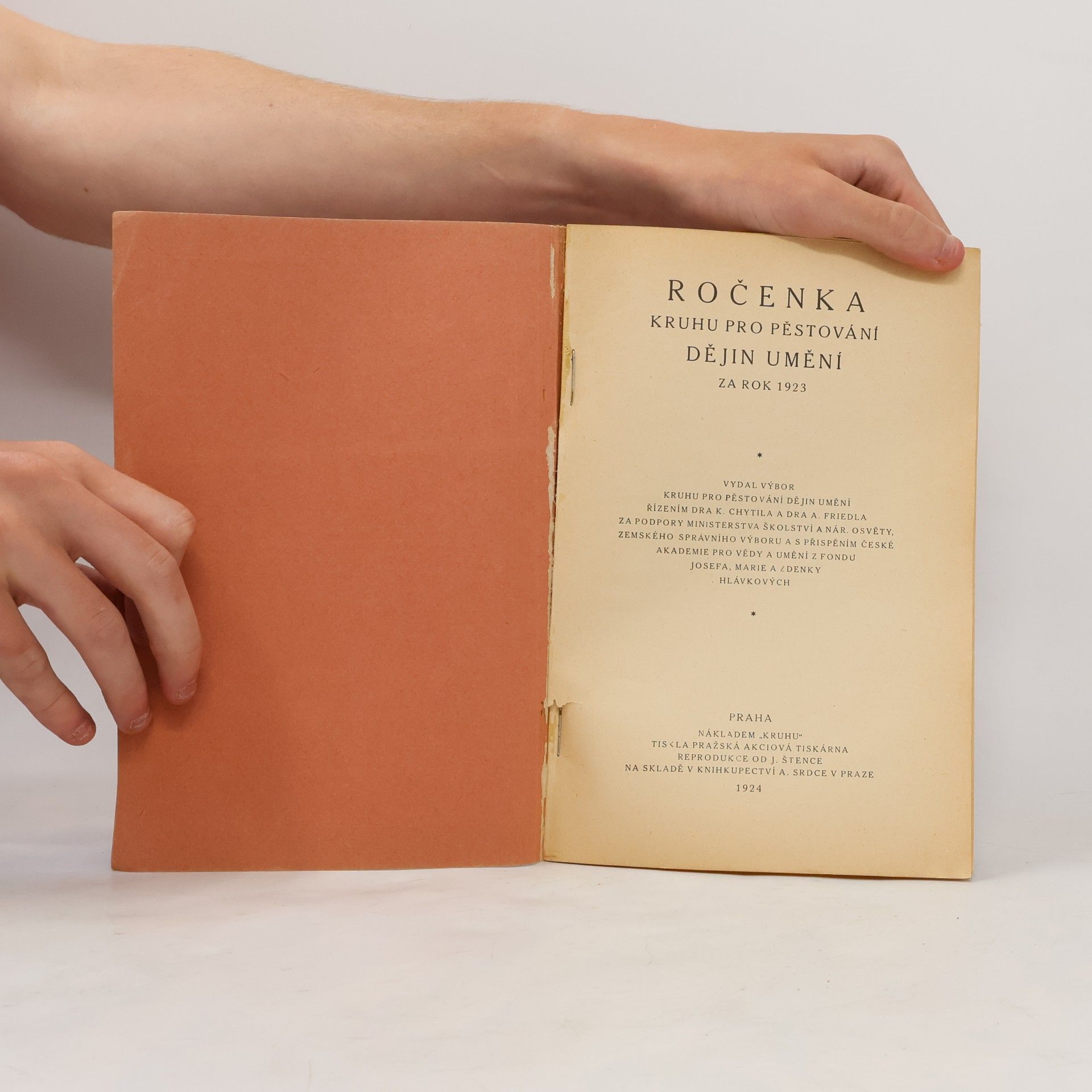 Kolektív autorov Ročenka Kruhu pro pěstování dějin umění za rok 1923