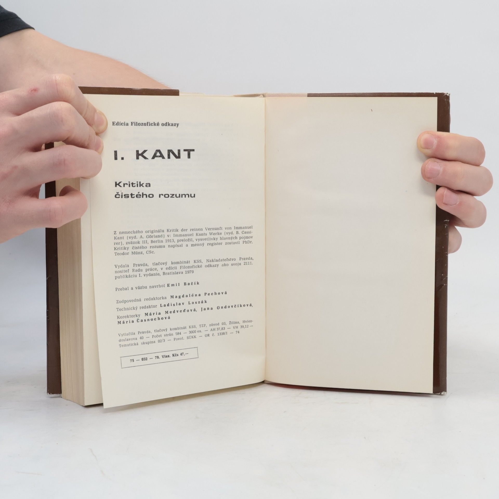 Immanuel Kant Kritika čistého rozumu