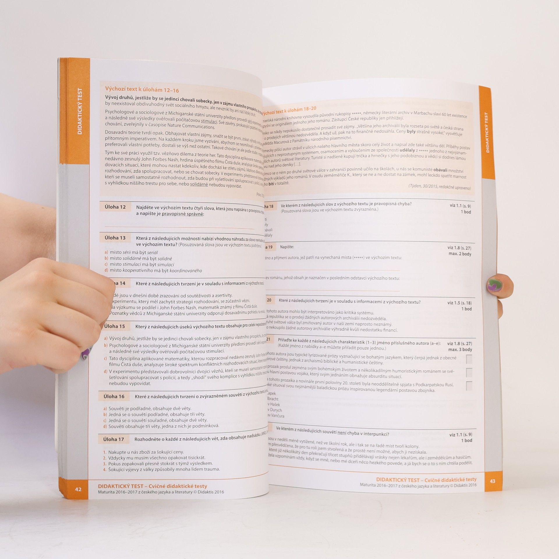 Various authors Maturita 2016-2017. ČJ