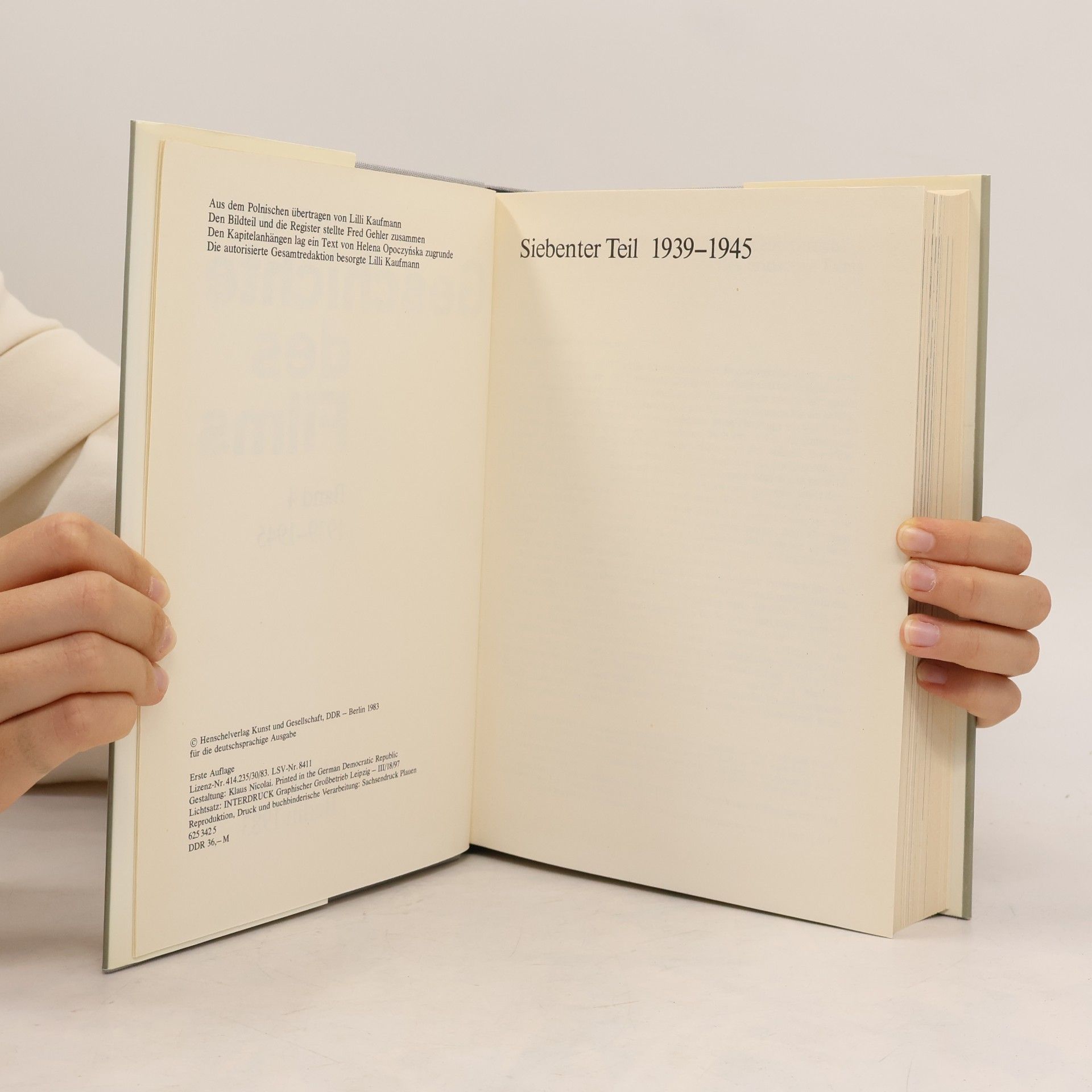 Jerzy Toeplitz Geschichte des Films Band 4 1939-1945