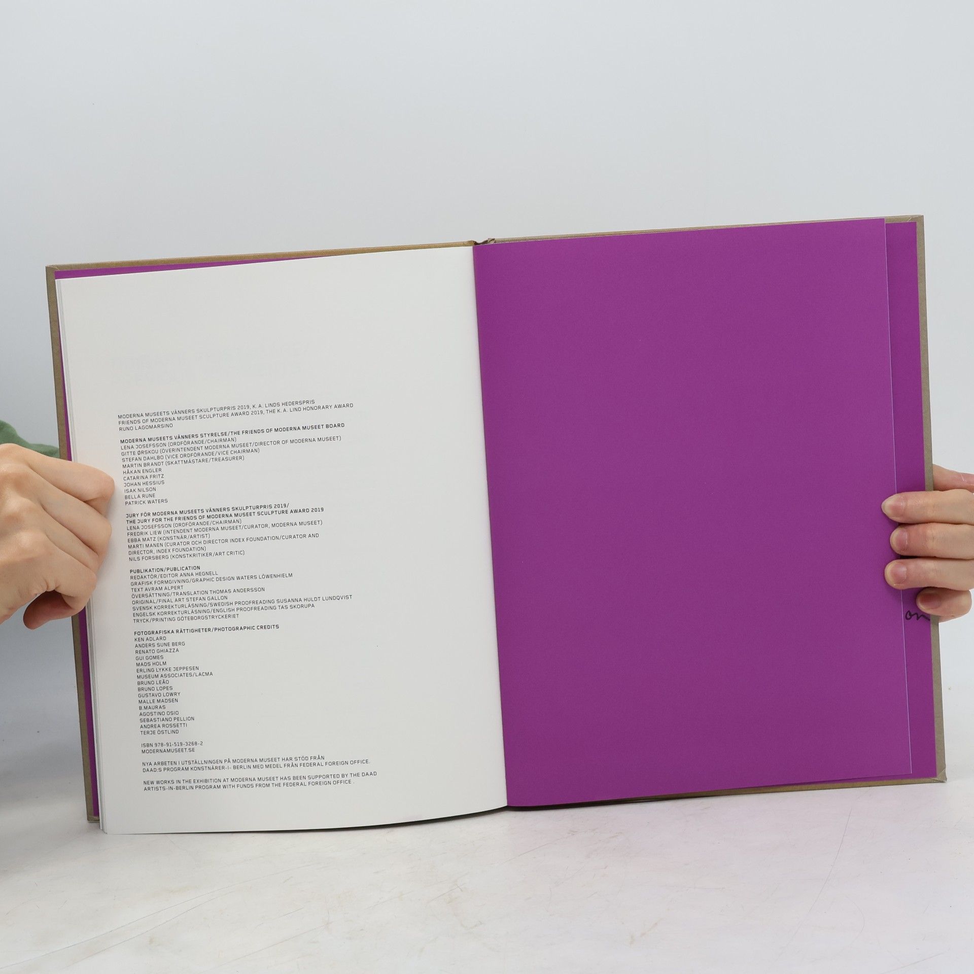 Runo Lagomarsino Moderna Museets Vänners Skulpturpris 2019