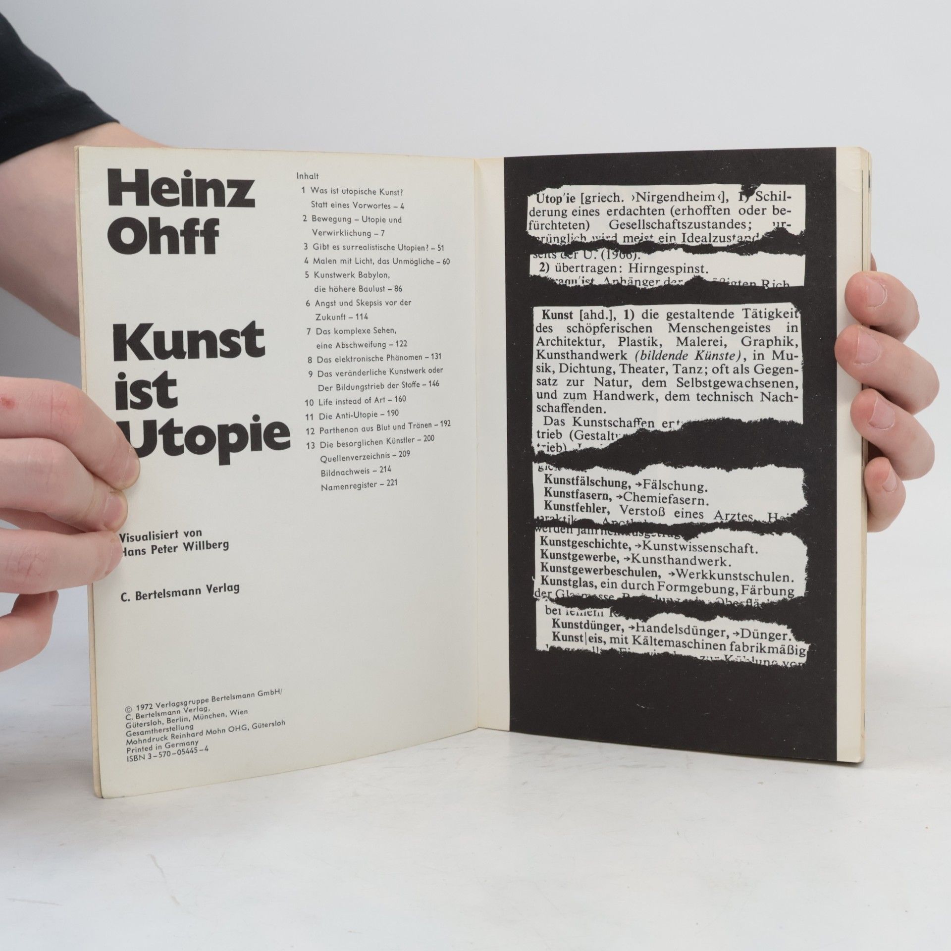 Heinz Ohff Kunst ist Utopie