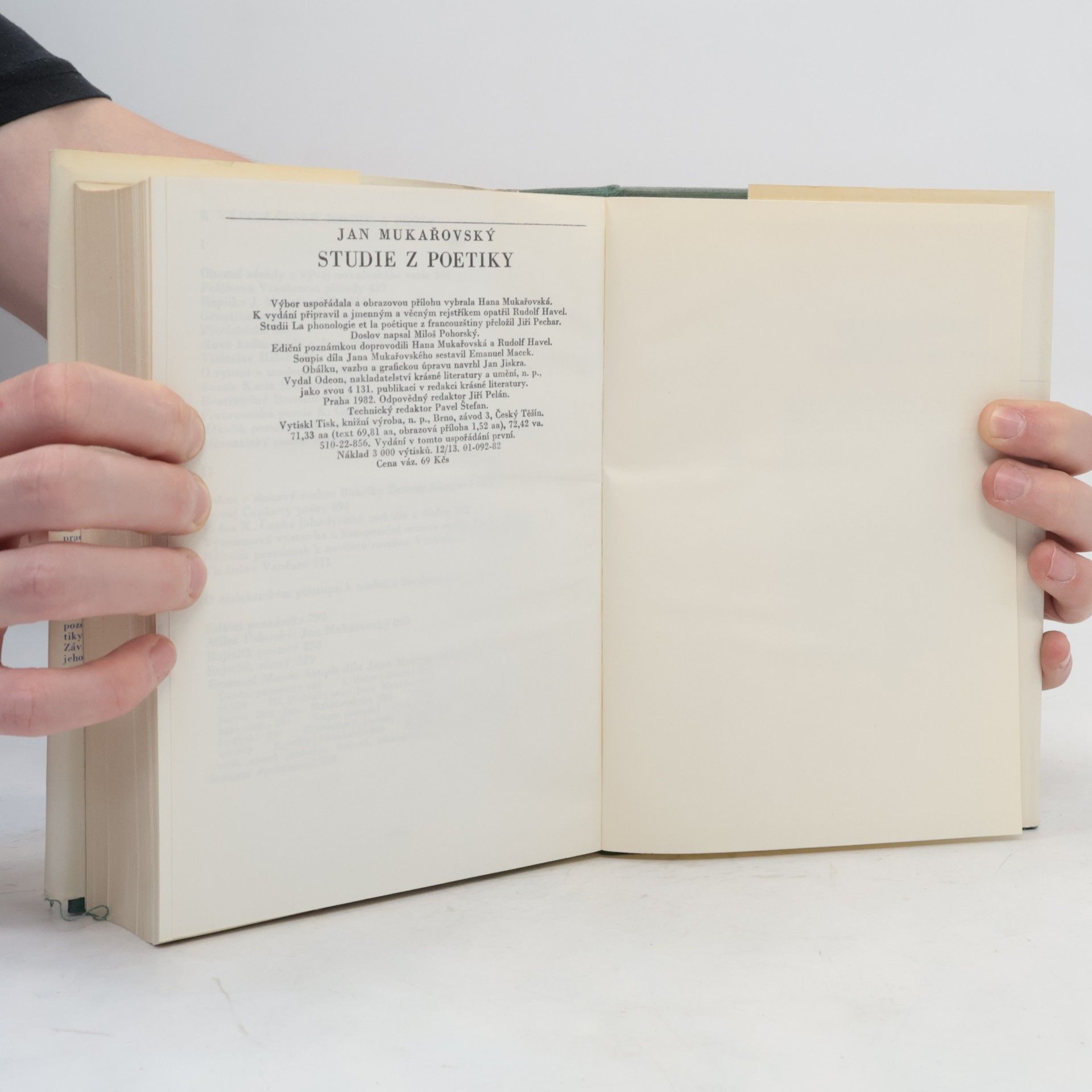 Jan Mukařovský Studie z poetiky