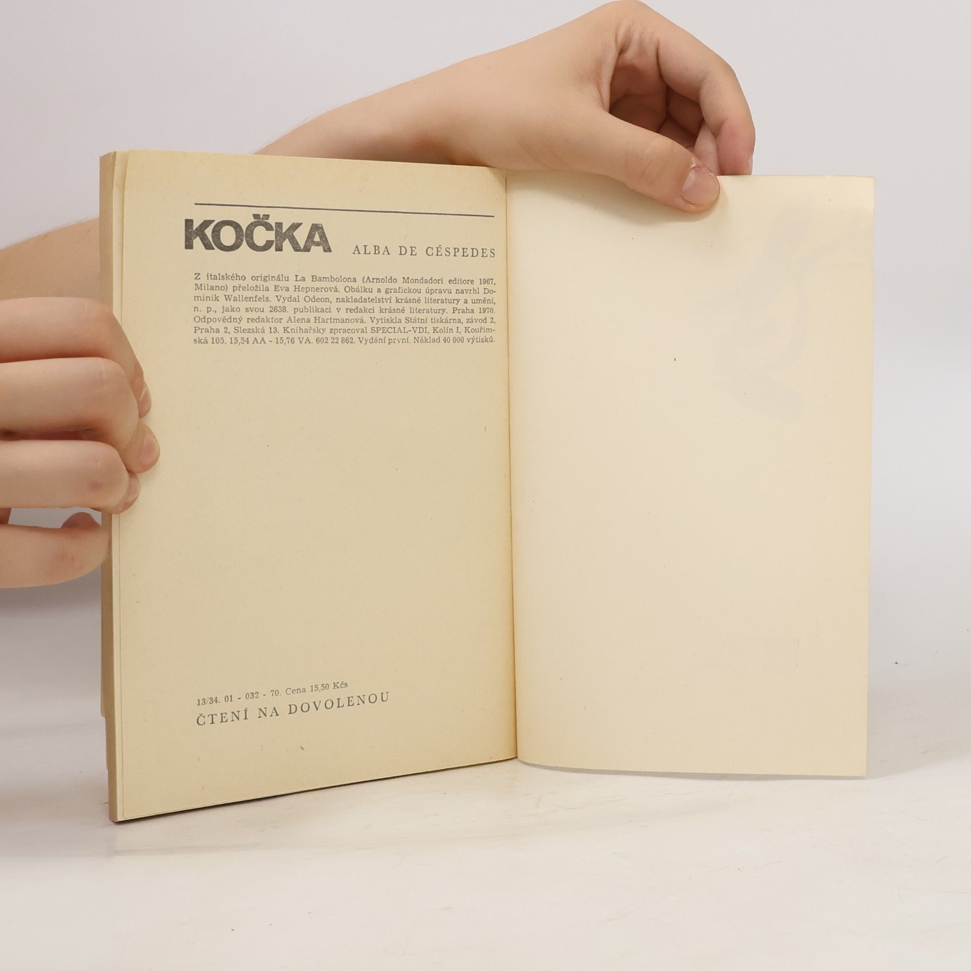 Alba De Céspedes Kočka