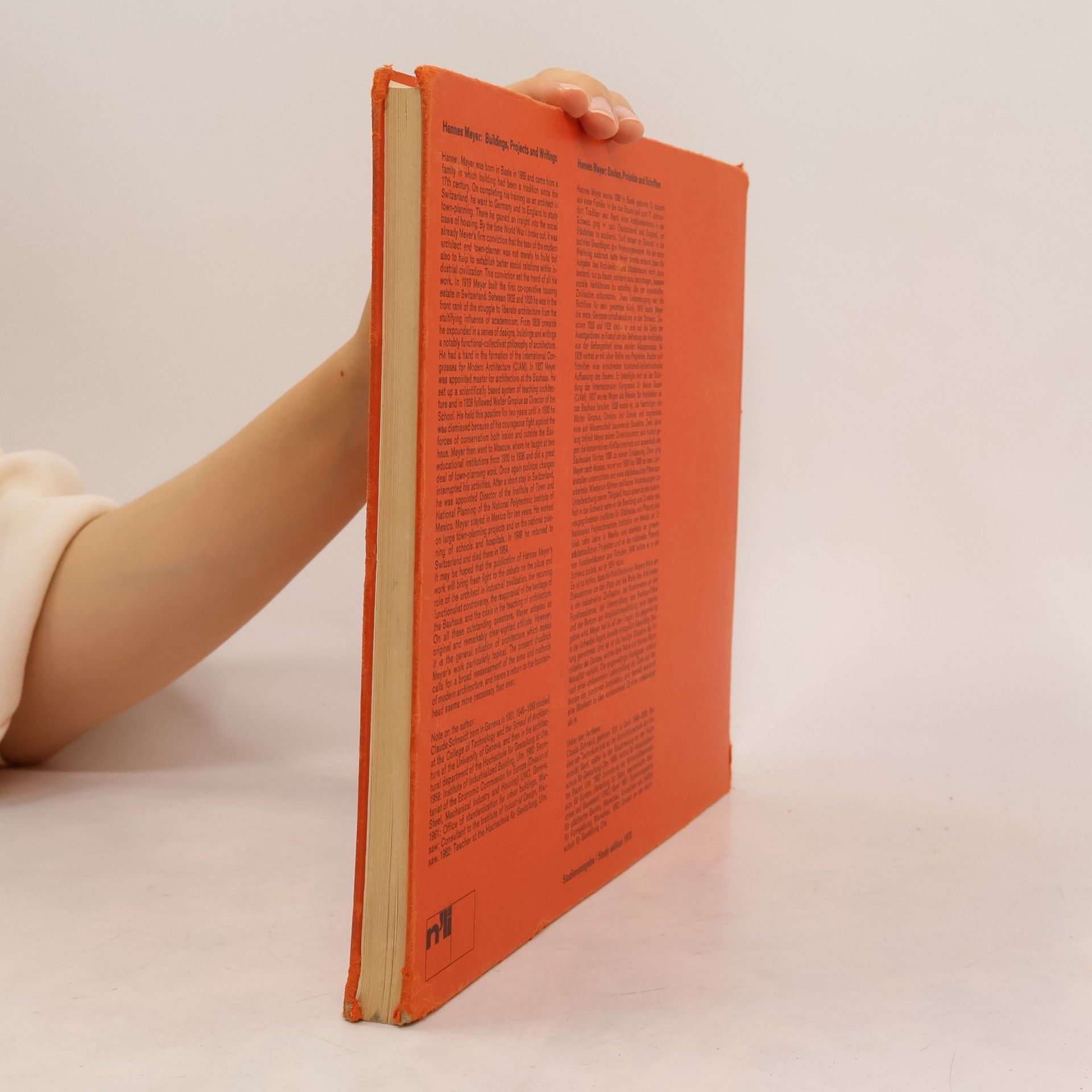 Claude Schnaidt Hannes Meyer. Bauten, Projekte und Schriften