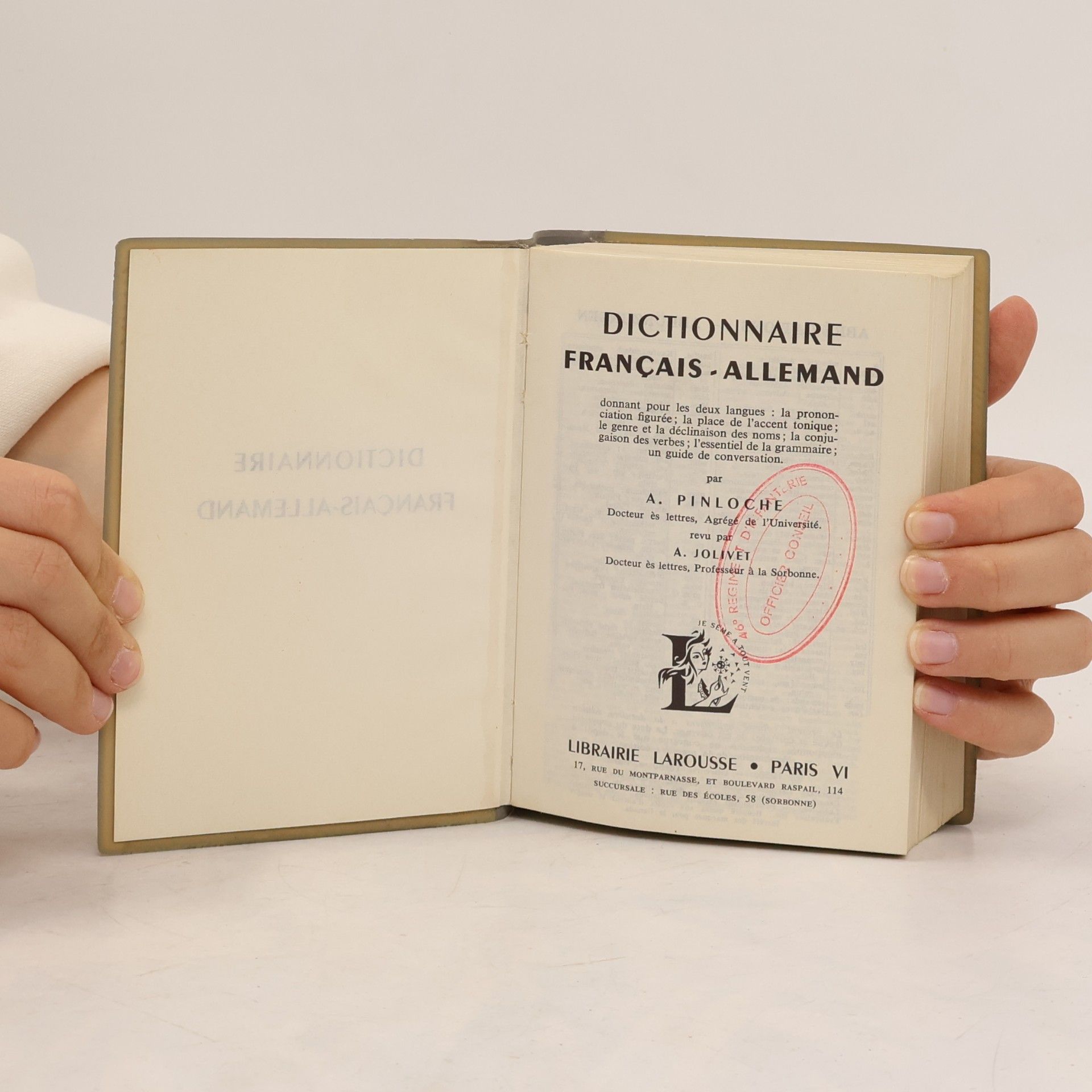 A. Pinloche Dictionnaire français-allemand, deutsch-französisch