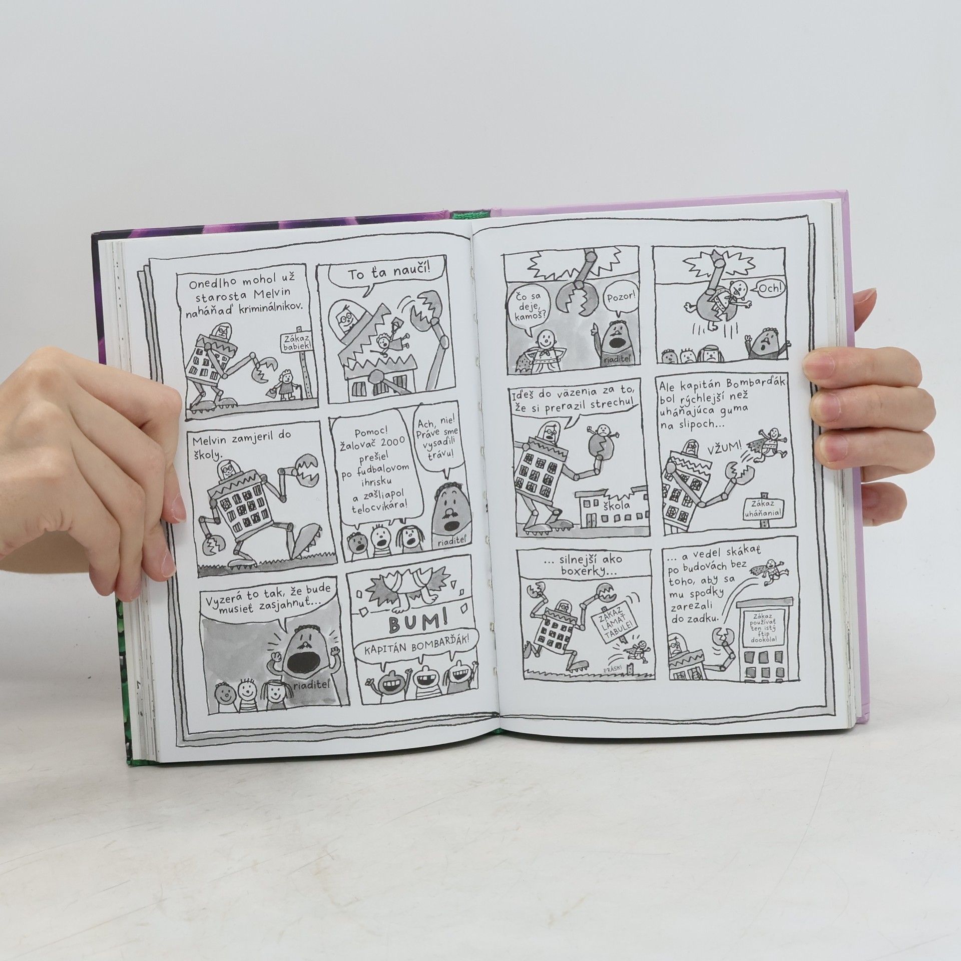 Dav Pilkey Kapitán Bombarďák a strhujúci súboj so Slizkým Šušňonátorom. Prvá čásť: usmrkaná soplíková šlamastika