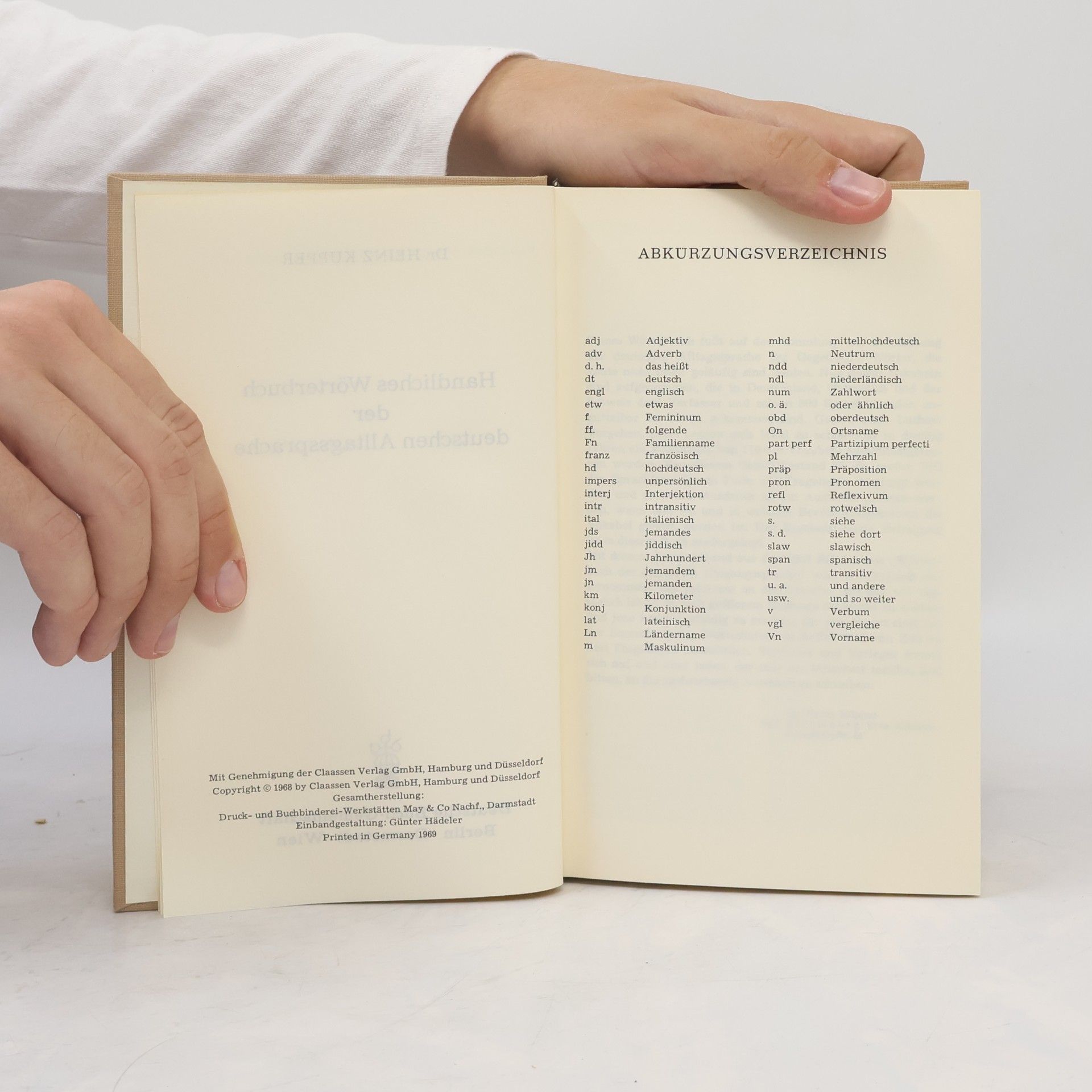 Heinz Küpper Handliches Wörterbuch der deutschen Alltagssprache