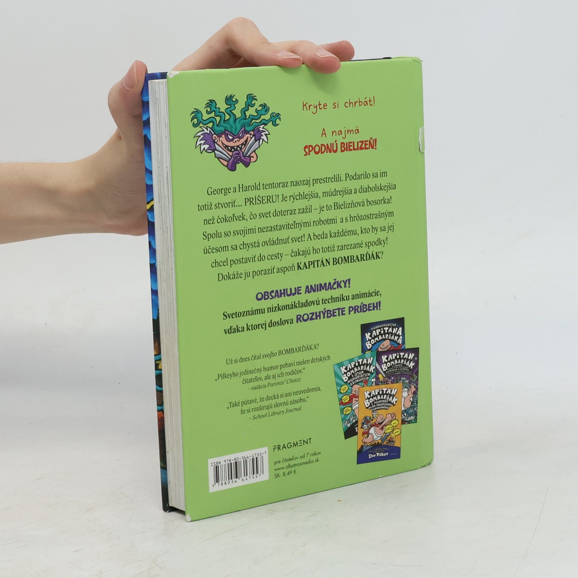 Dav Pilkey Kapitán Bombarďák a bezbrehé besnenie bláznivej bielizňovej bosorky