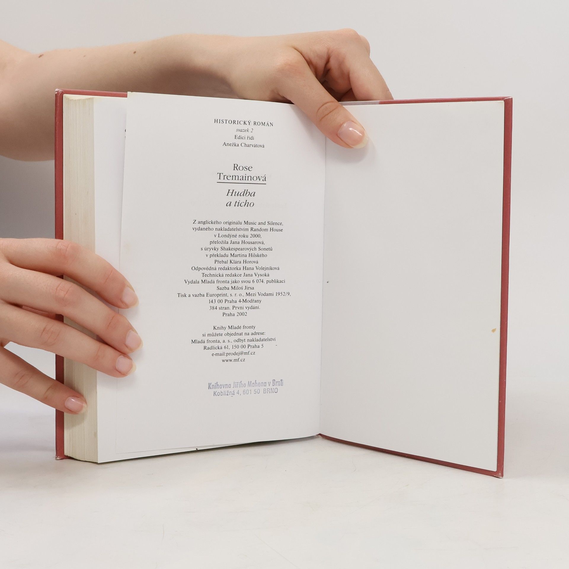 Rose Tremain Hudba a ticho