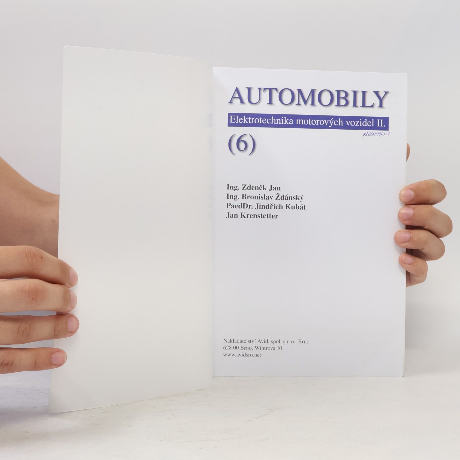 Zdeněk Jan Automobily. (6). Elektrotechnika motorových vozidel II.