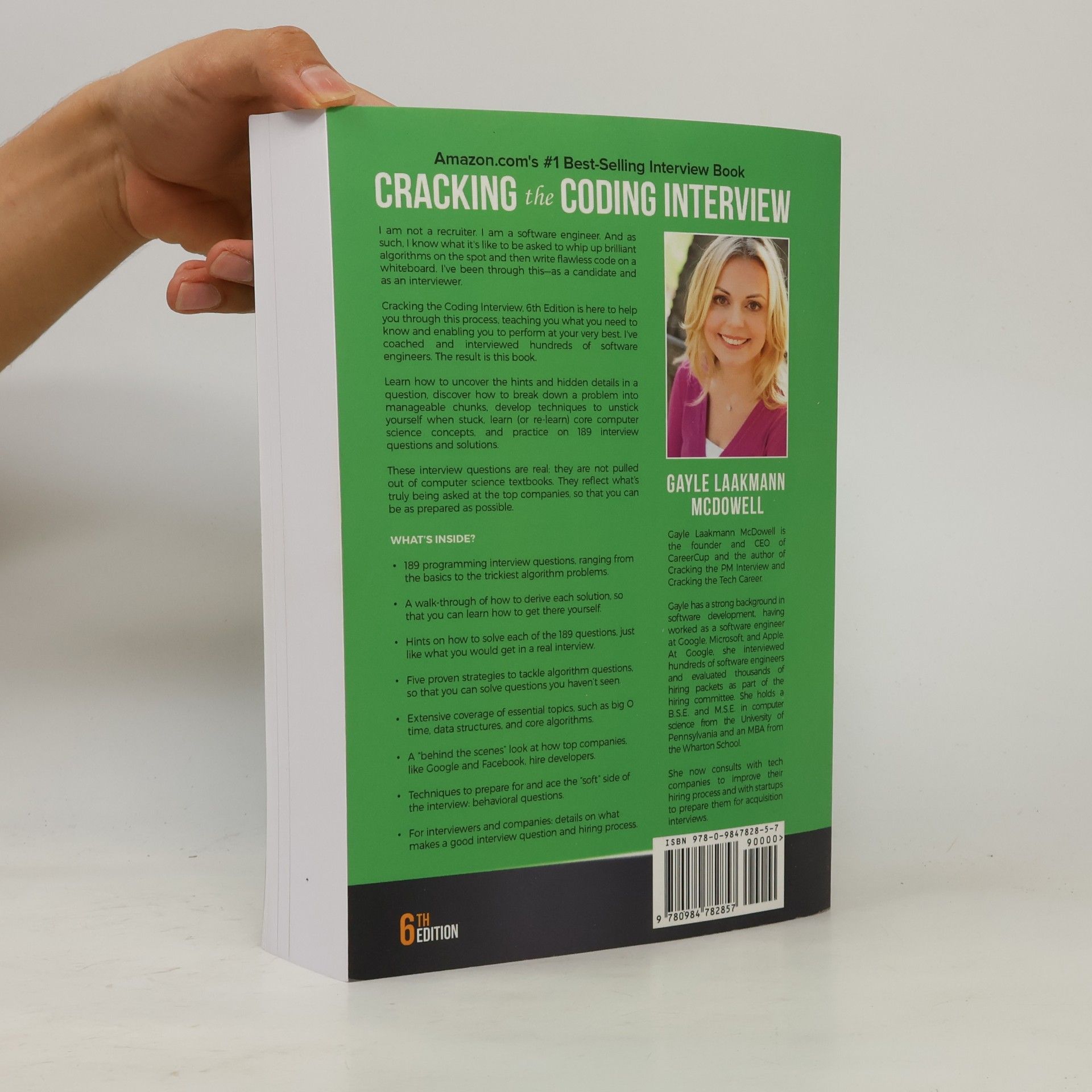 Gayle Laakmann McDowell Cracking the Coding Interview. 189 Programming Questions and Solutions