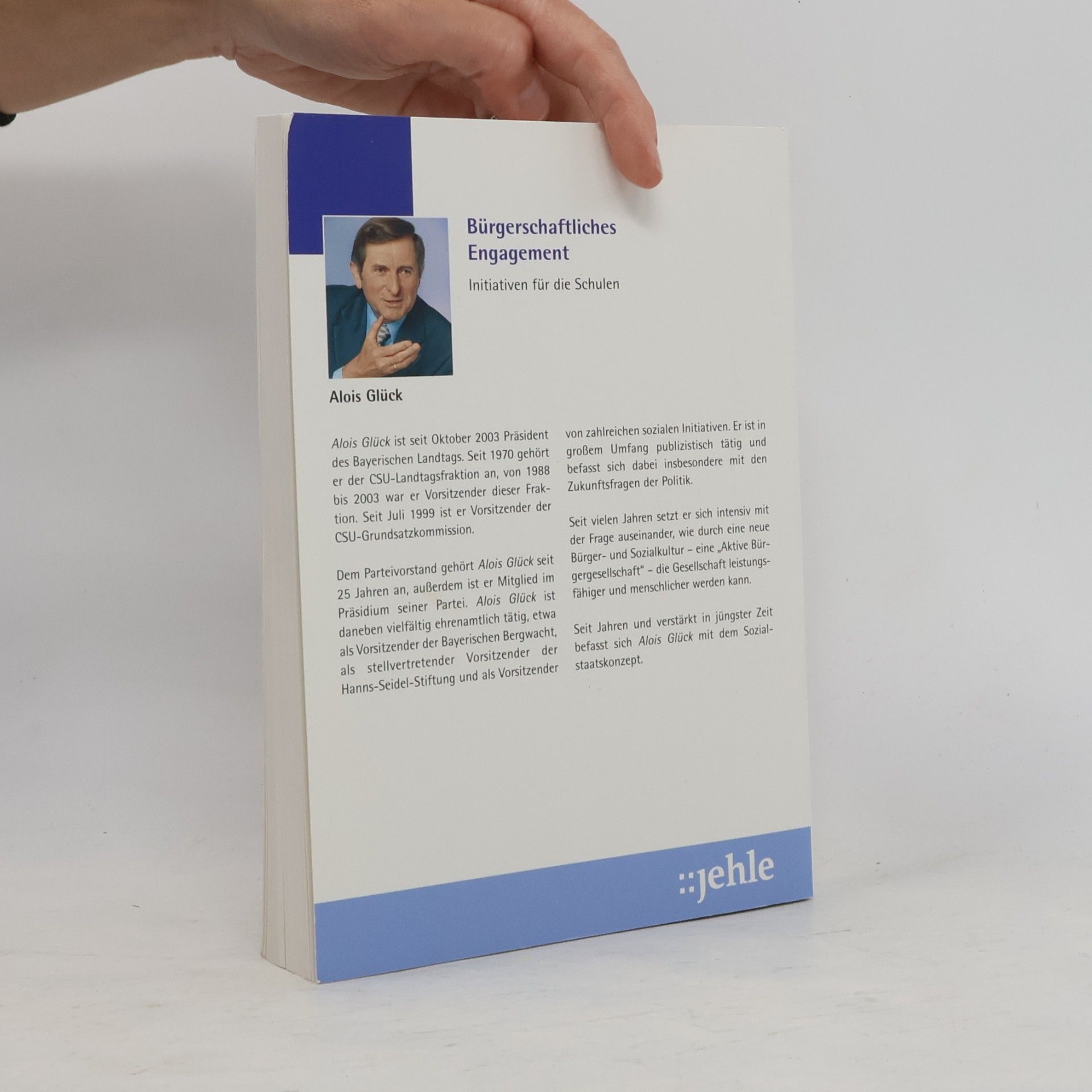 Alois Glück Bürgerschaftliches Engagement