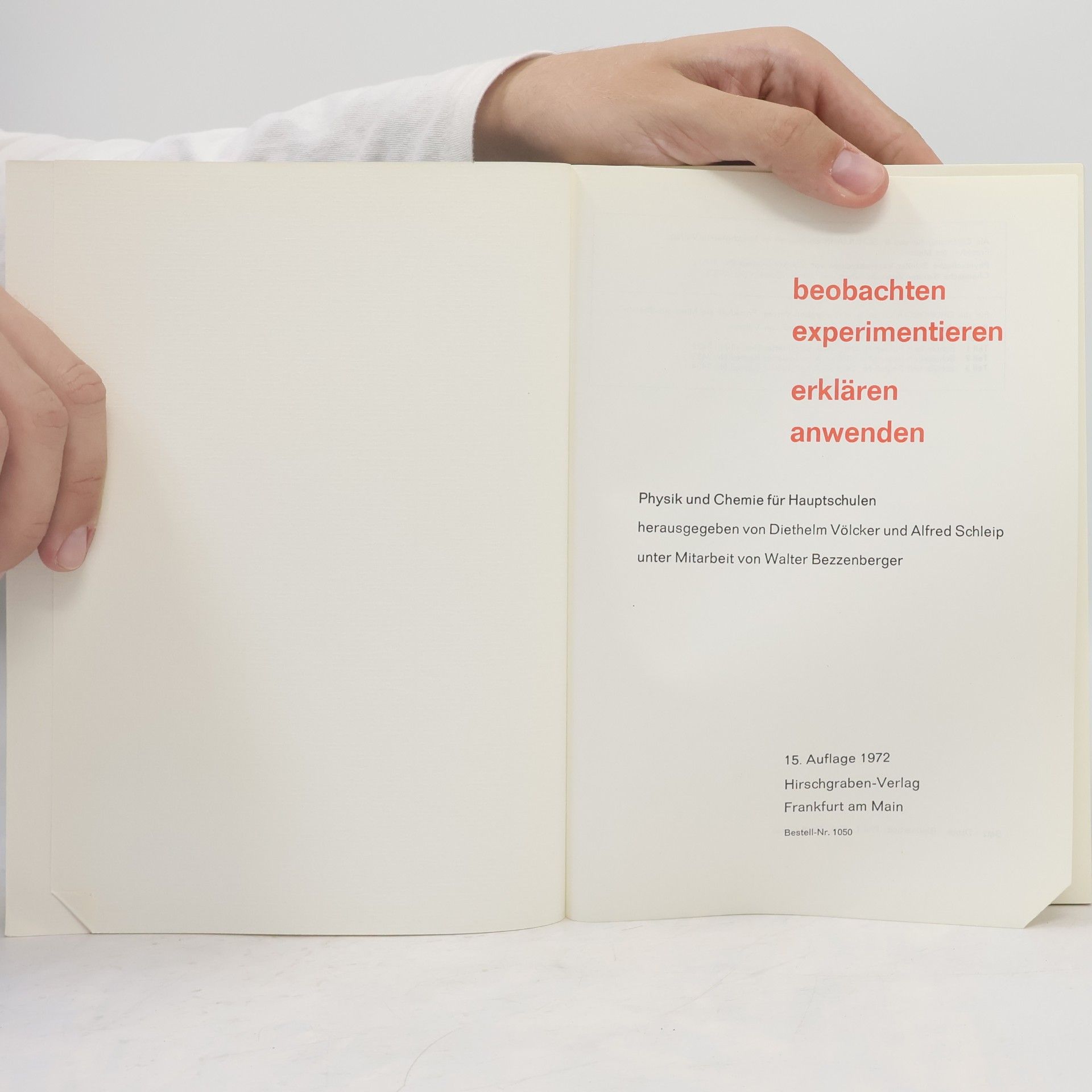 Alfred Schleip Beobachten, experimentieren, erklären, anwenden