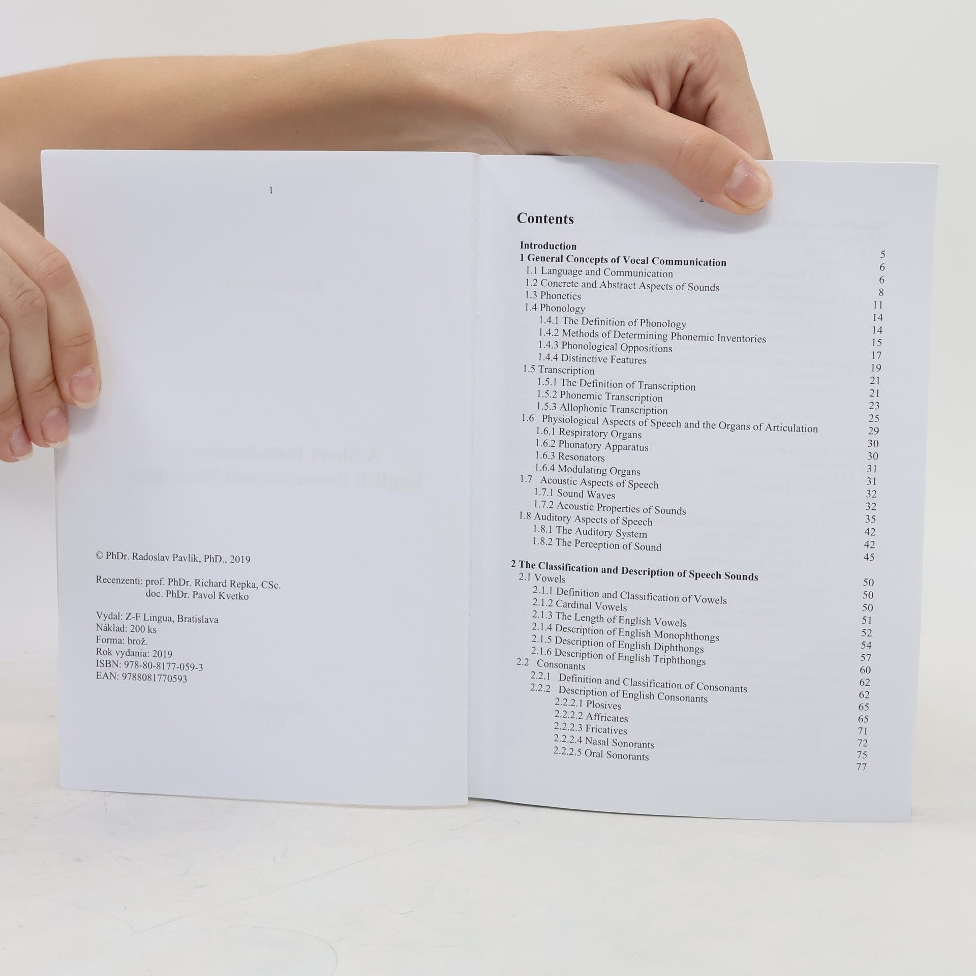 Radoslav Pavlík A Short Introduction to English Phonetics and Phonology