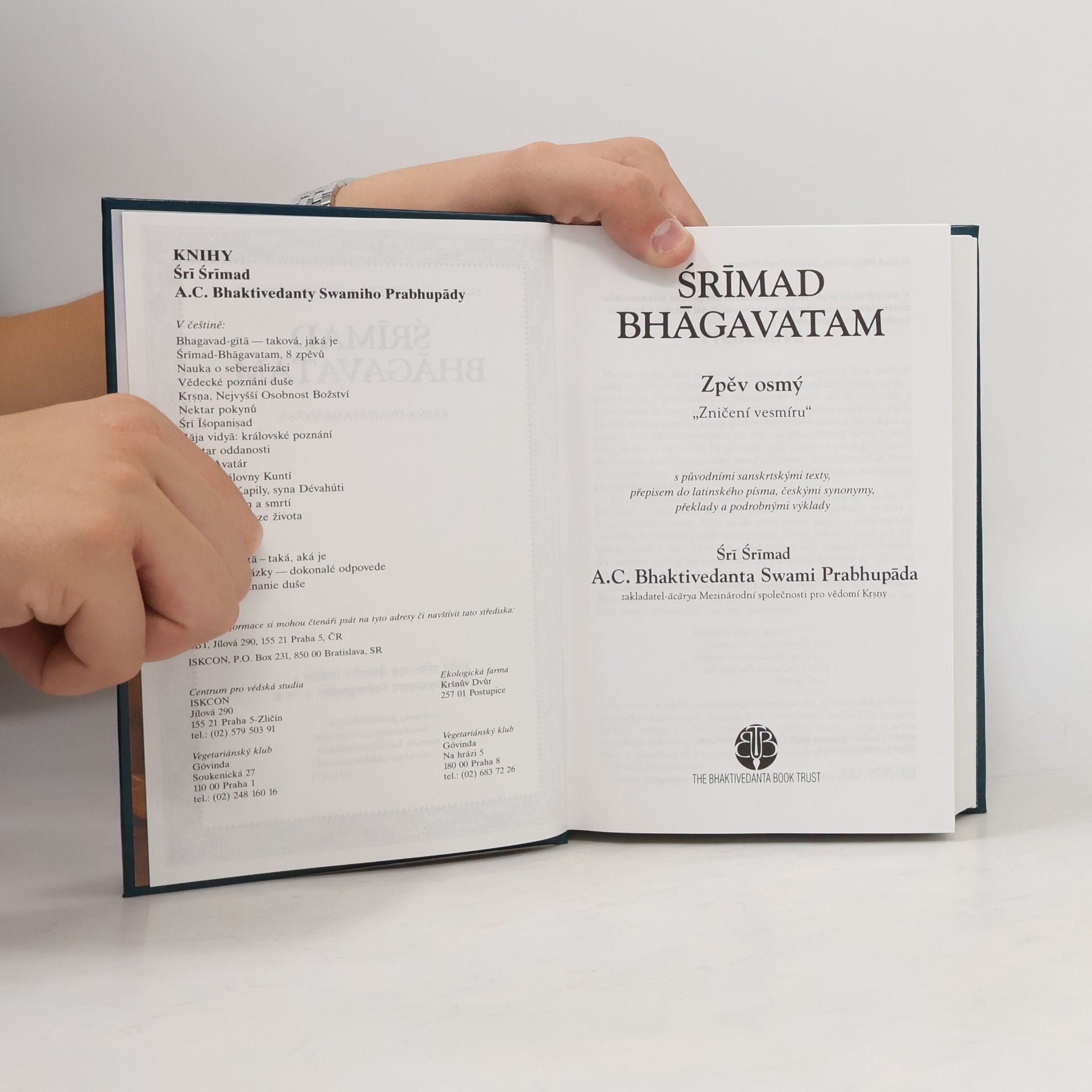 Šrí Šrímad A. Č. Bhaktivédanta Swami Prabhupáda Śrímad Bhāgavatam. Zpěv osmý