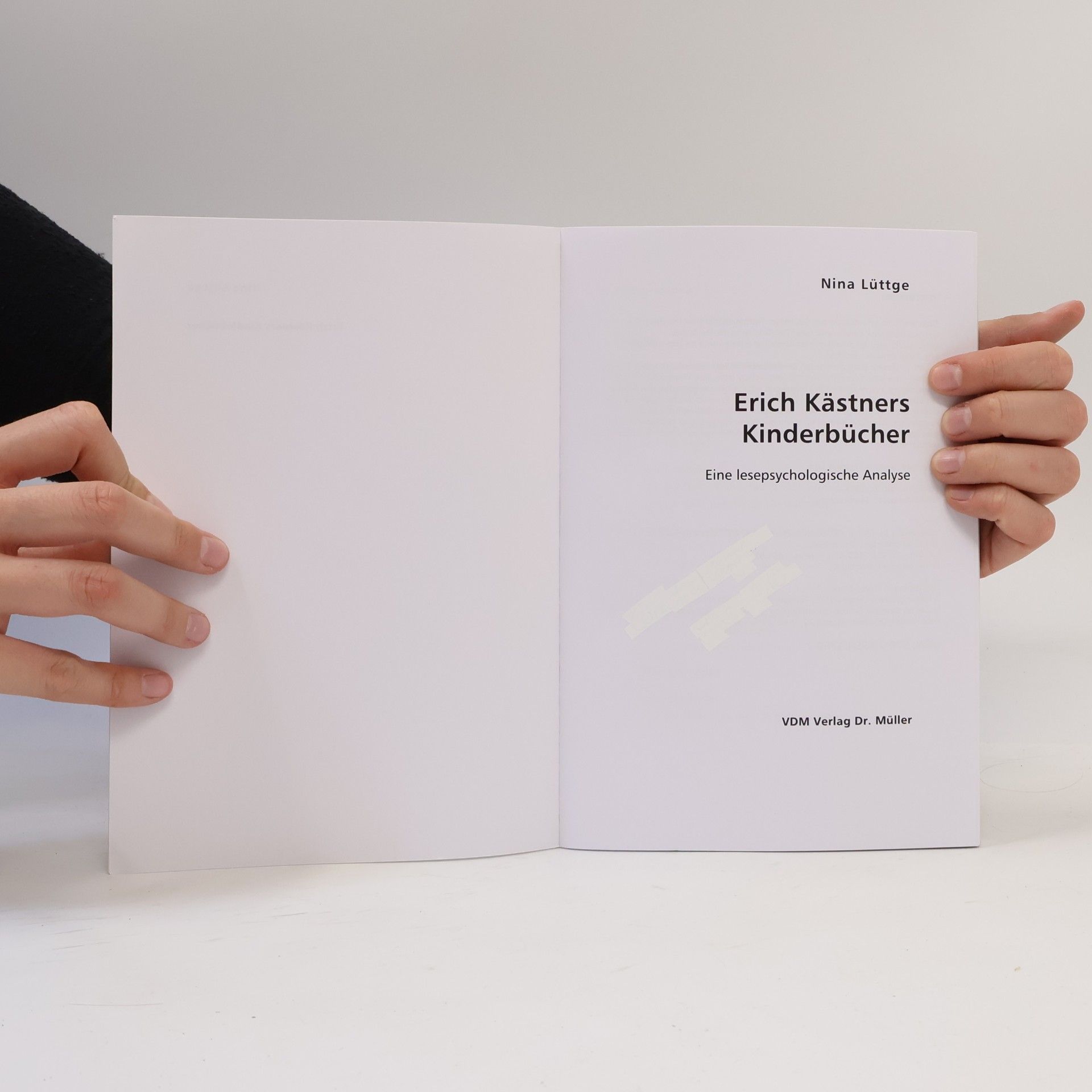 Nina Lüttge Erich Kästners Kinderbücher: Eine lesepsychologische Analyse