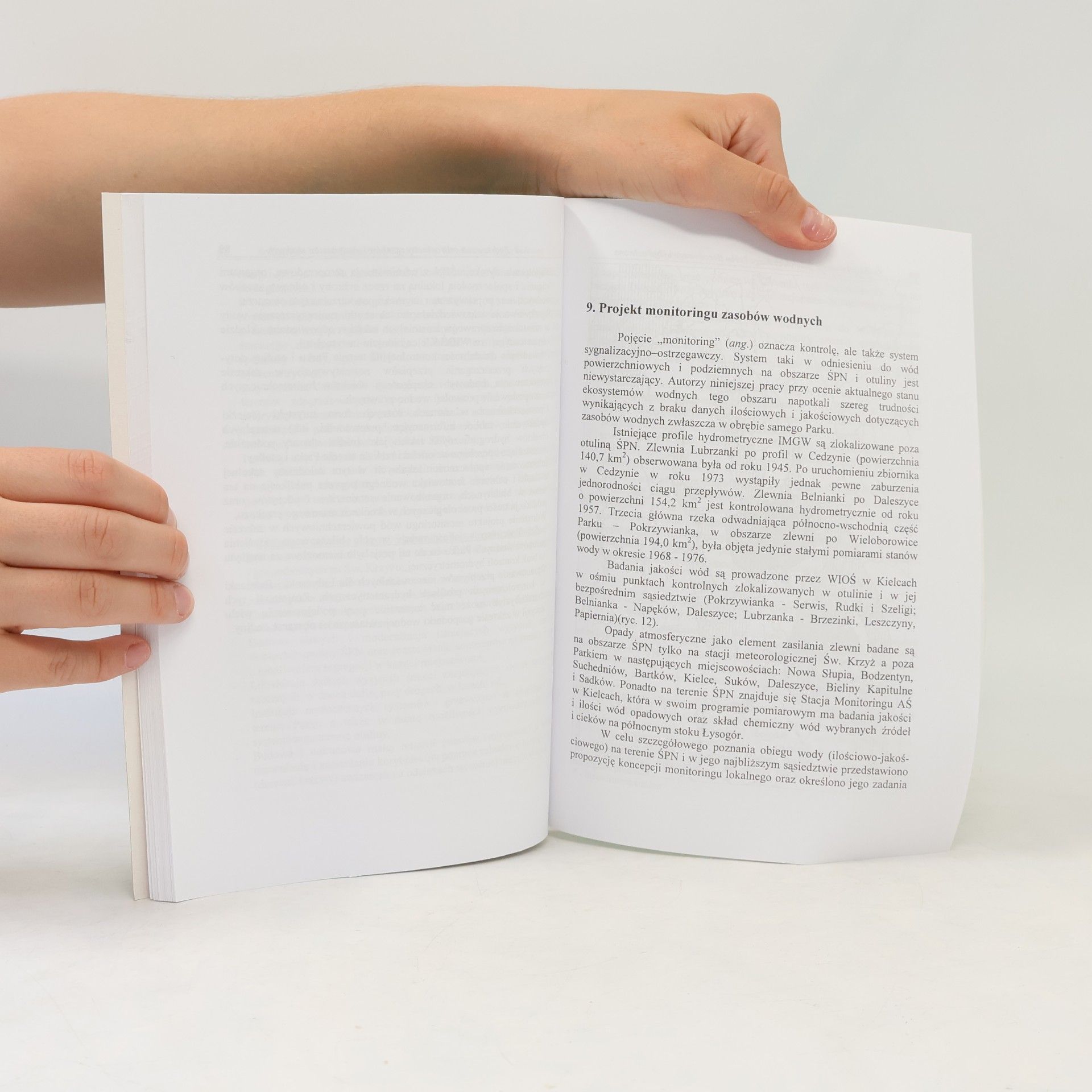 Autores varios Środowisko wodne Świętokrzyskiego Parku Narodowego i jego ochrona.