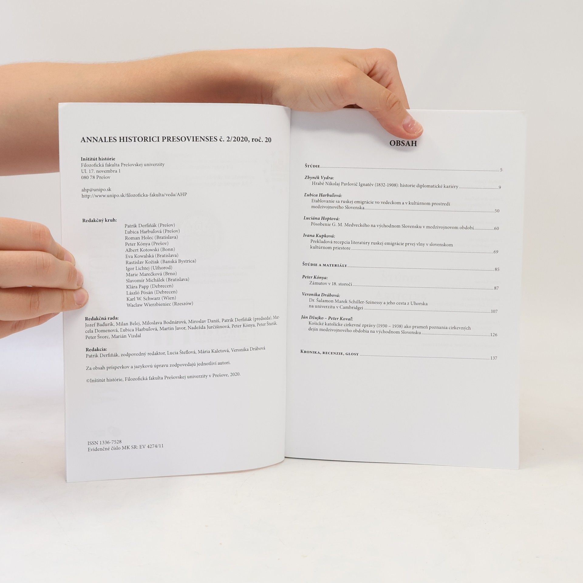 Autorenkollektiv Annales historici Presovienses 2/2020
