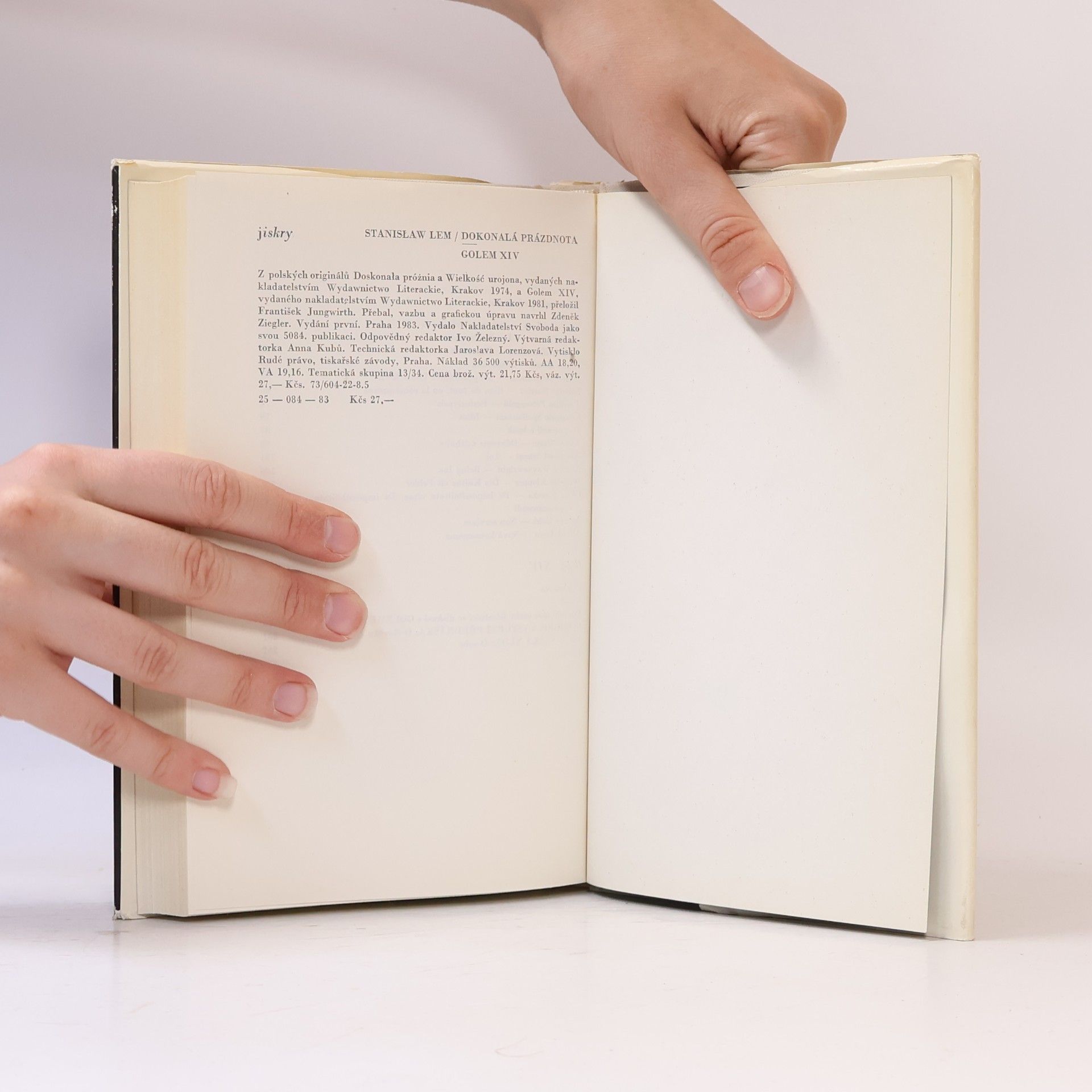 Stanisław Lem Dokonalá prázdnota. Golem XIV.